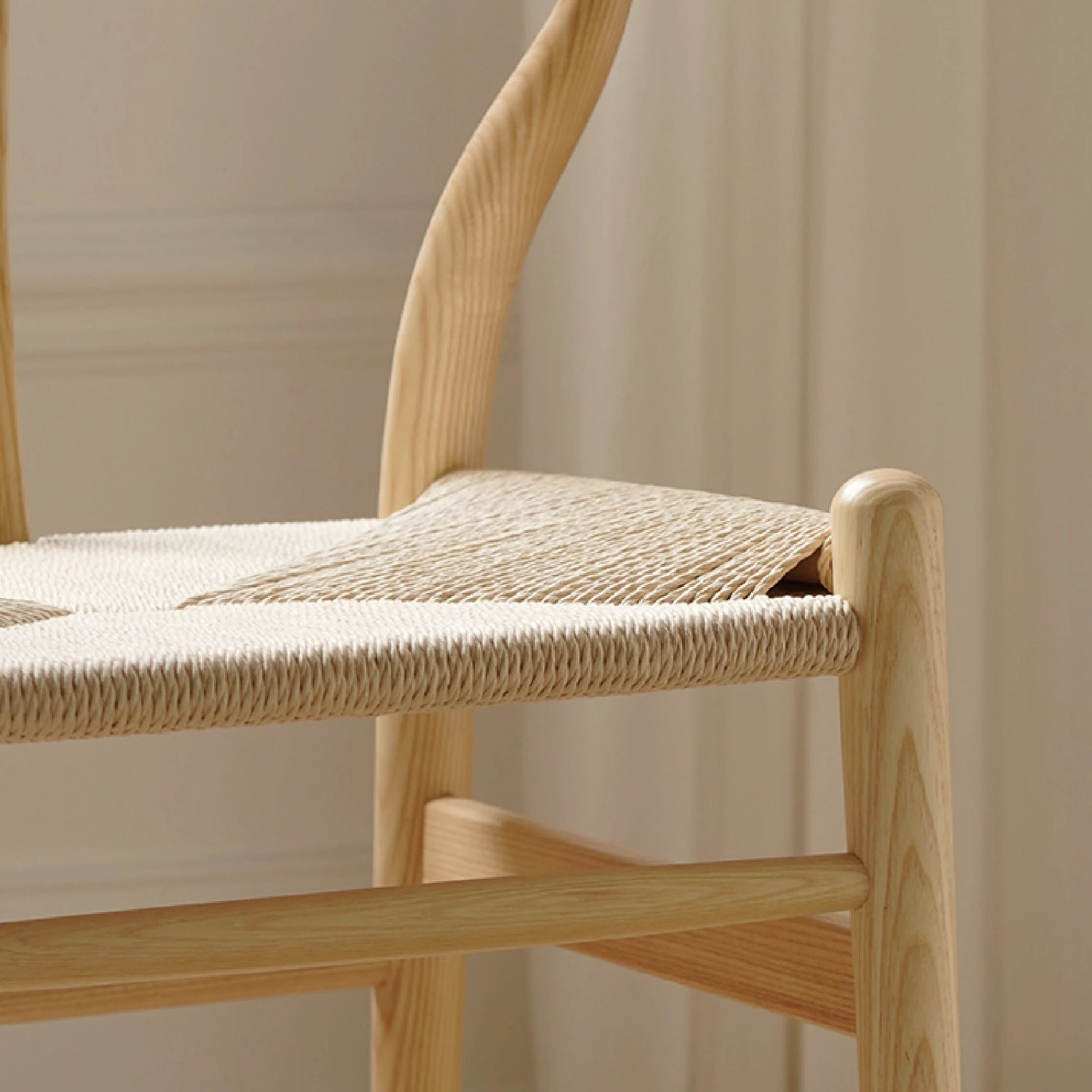 MODE Hans Wegner Wishbone Dining Chair CH24 Replica, Natural Wood, Set of 2