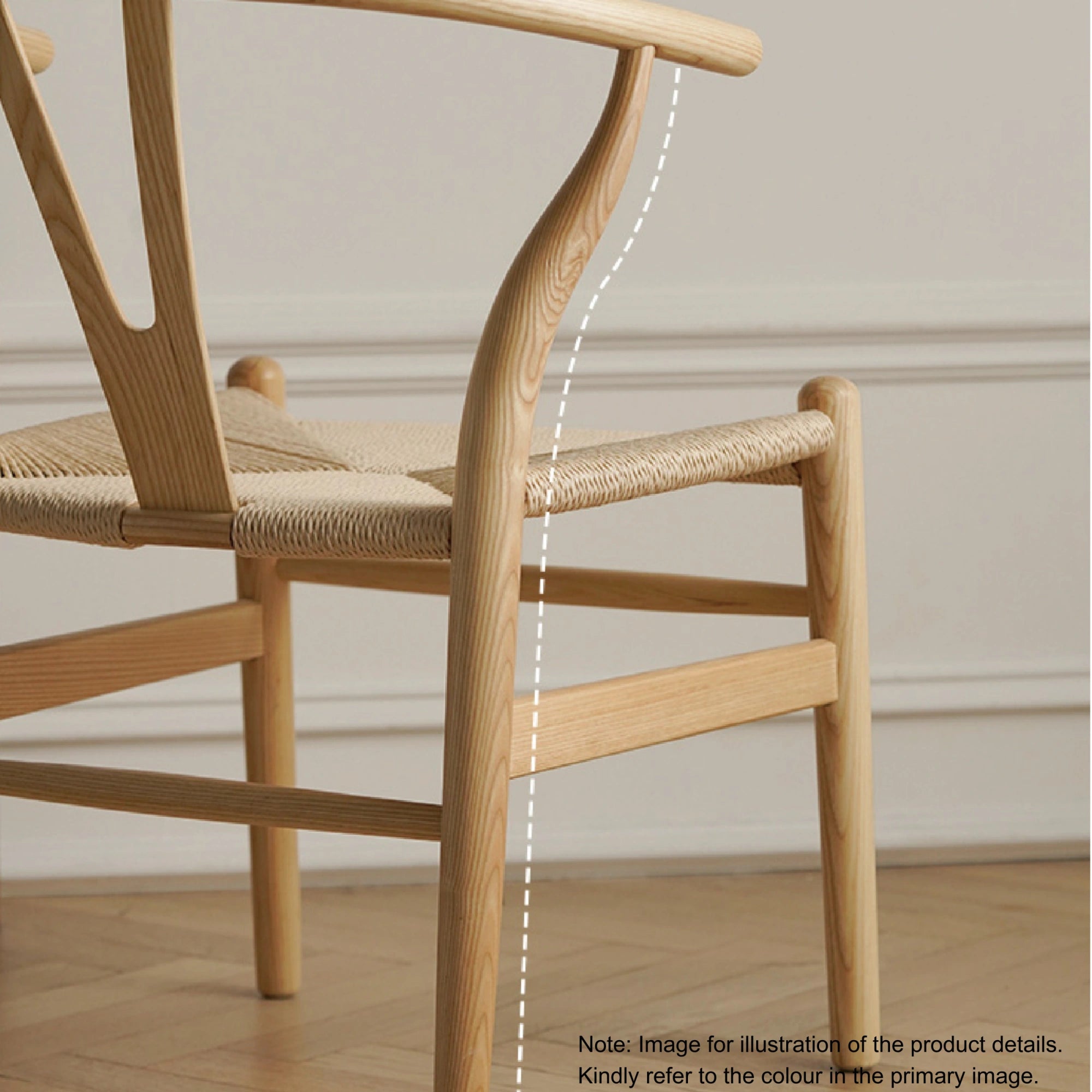 MODE Hans Wegner Wishbone Dining Chair CH24 Replica, Black, Set of 2