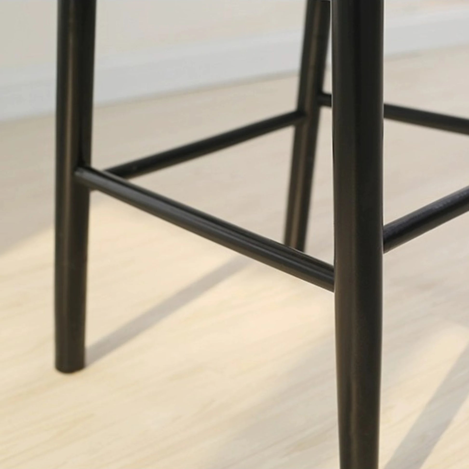 MODE Hans Wegner Wishbone Bar Stool Replica, Black, Set of 2