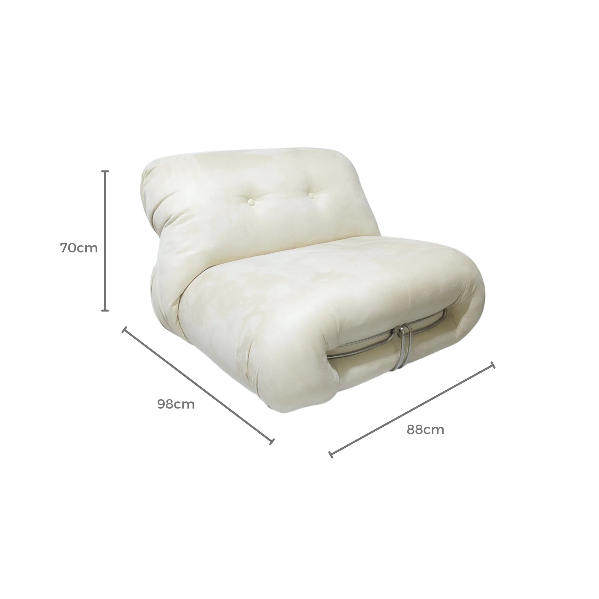 MODE Tobia Scarpa Soriana Lounge Chair Replica, 1-Seater, White