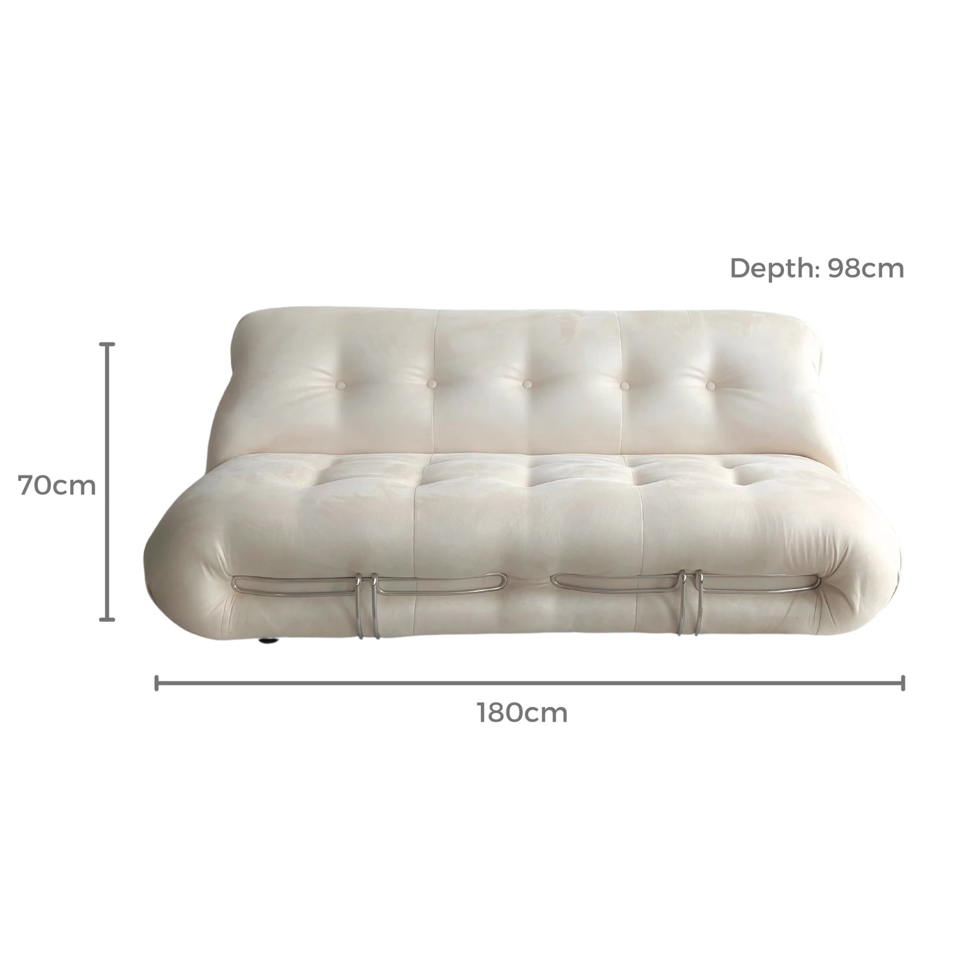MODE Tobia Scarpa Soriana Sofa Replica, 3-Seater, White