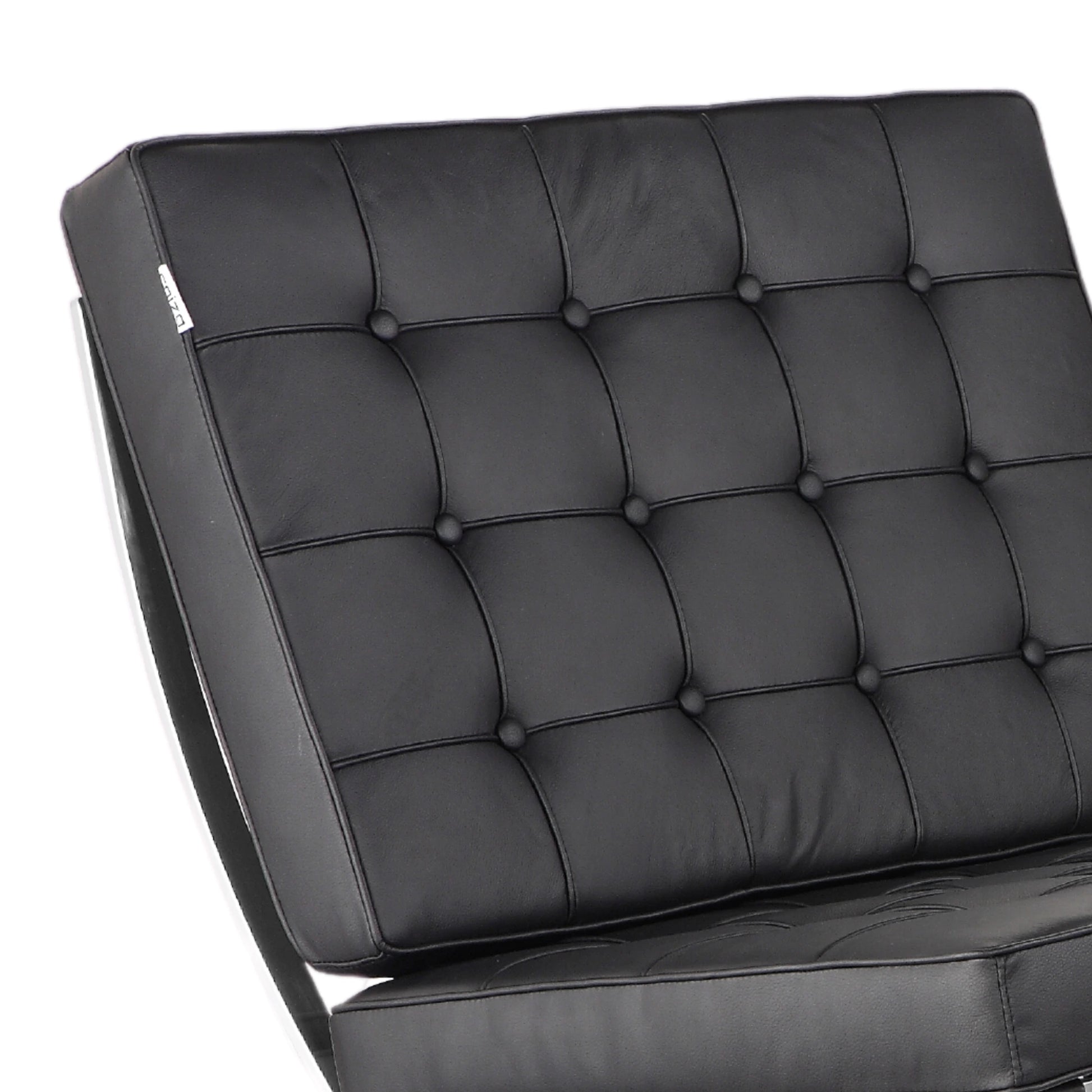 MODE Mies Van Der Rohe Barcelona Chair with Ottoman Replica, 1-Seater