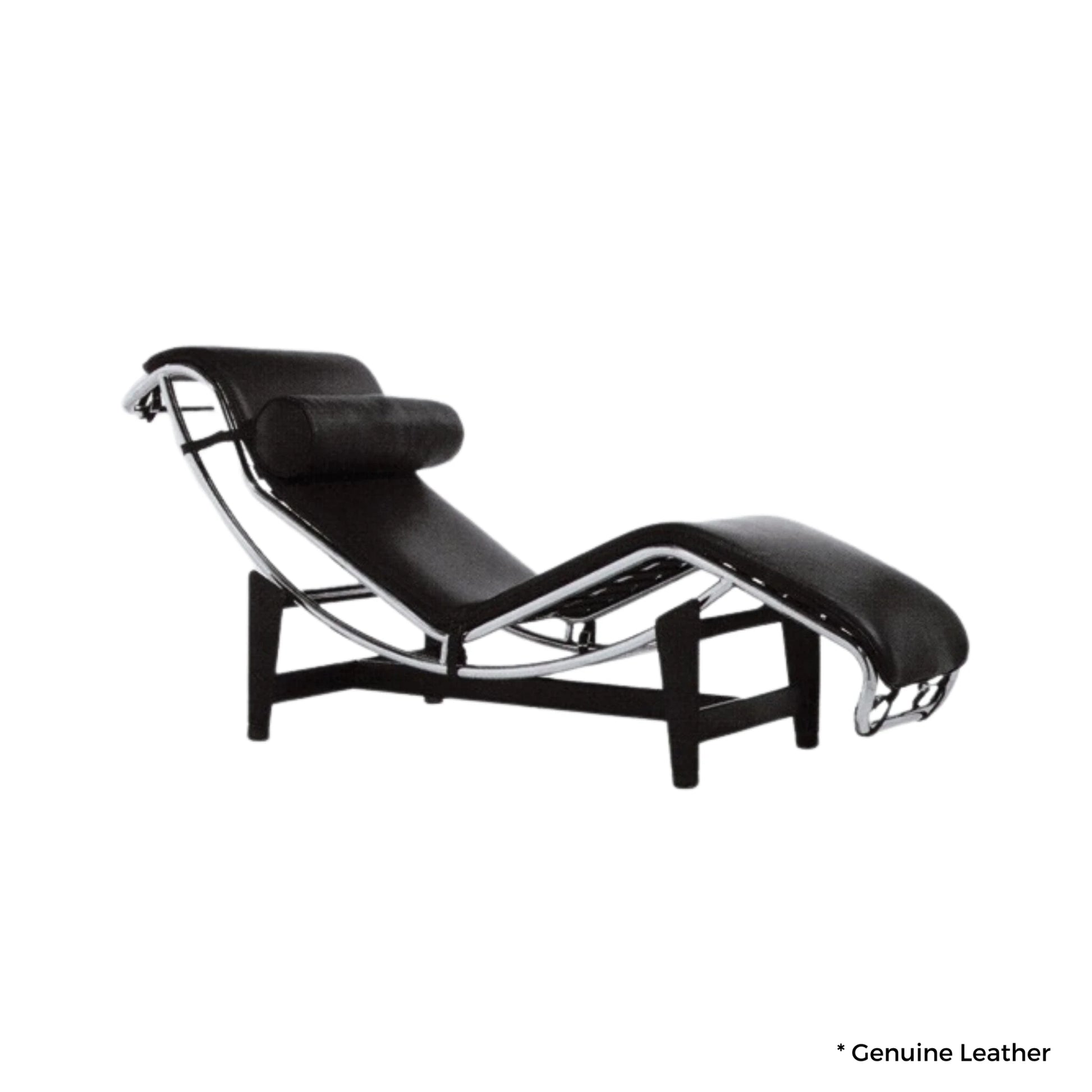 MODE Le Corbusier LC4 Chaise Lounge Replica, Genuine Leather