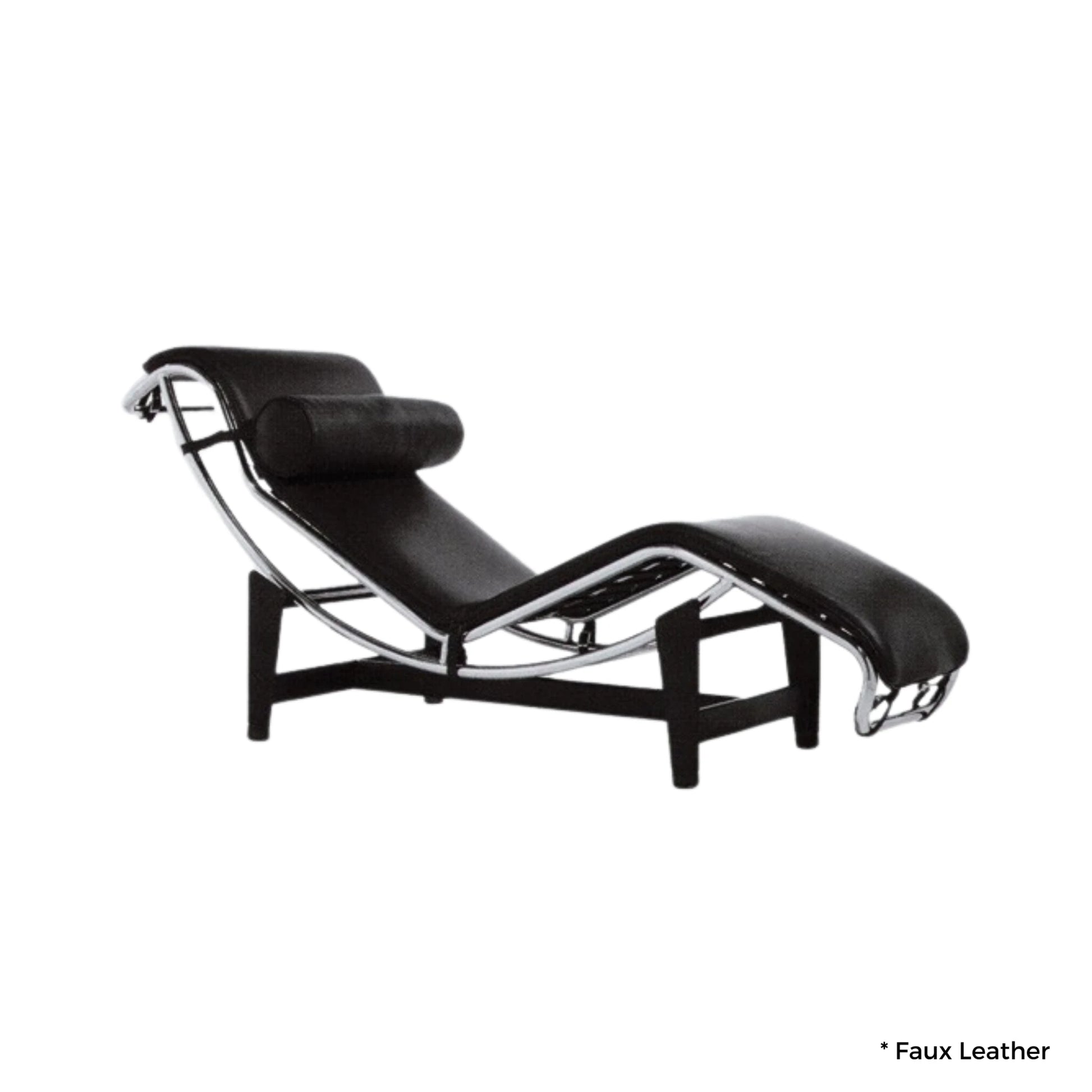MODE Le Corbusier LC4 Chaise Lounge Replica, Faux Leather