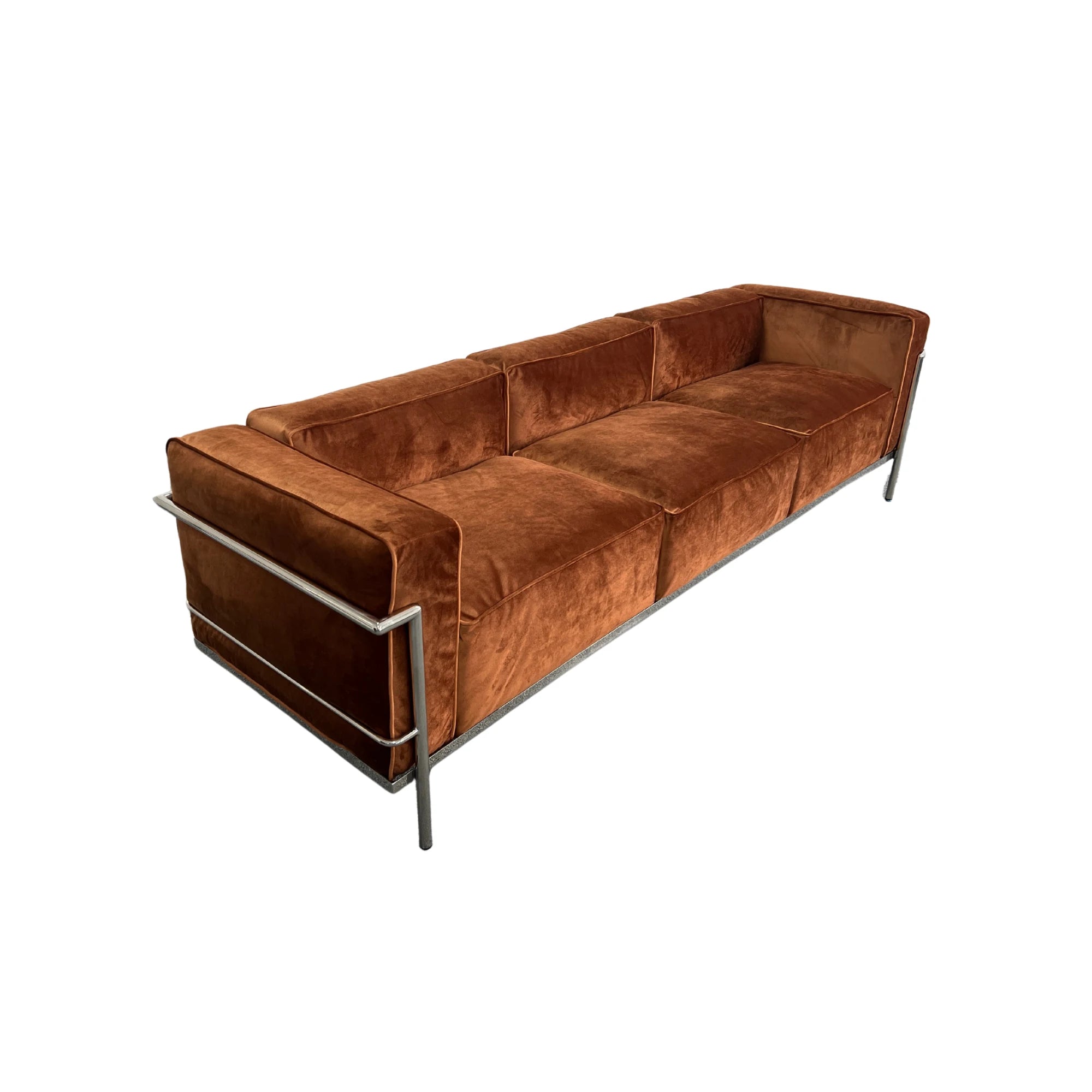 MODE Le Corbusier LC3 Sofa Replica, 3-Seater, Brown