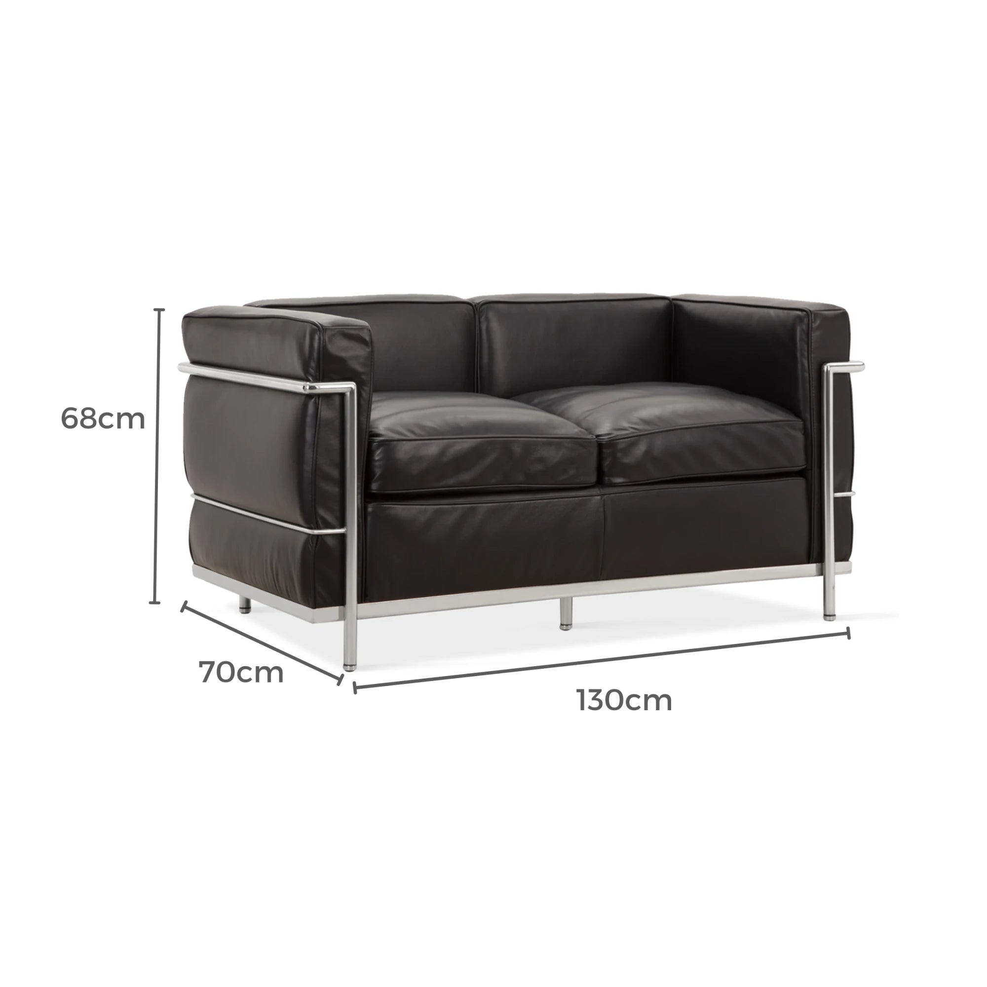 MODE Le Corbusier LC2 Sofa Replica, 2-Seater