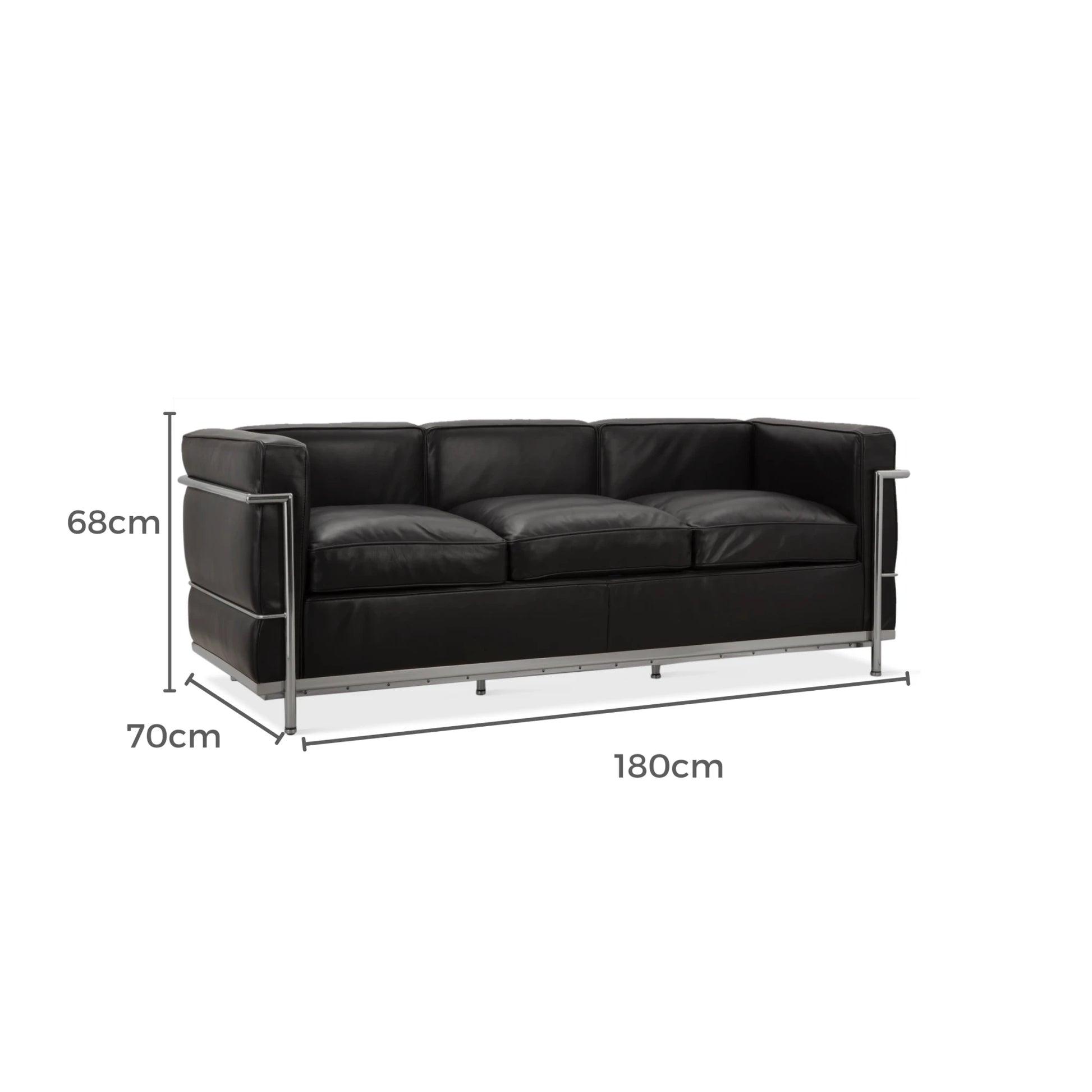MODE Le Corbusier LC2 Sofa Replica, 3-Seater