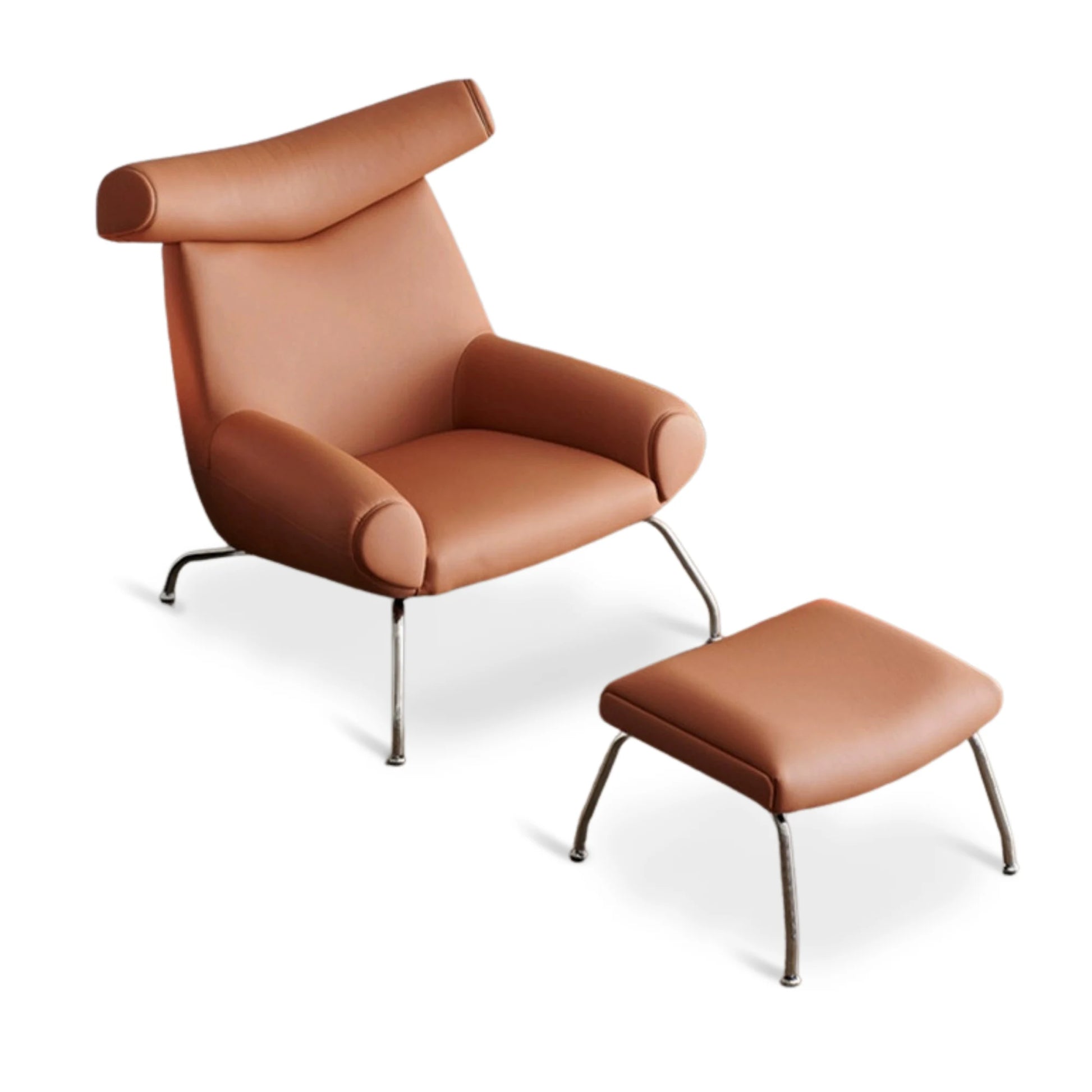 MODE Hans Wegner OX Armchair with Ottoman Replica