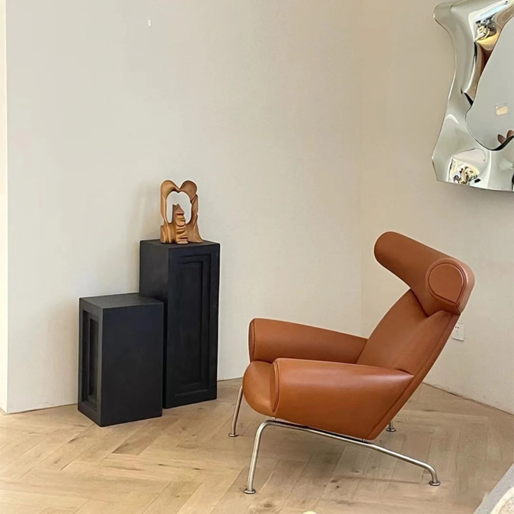 MODE Hans Wegner OX Armchair with Ottoman Replica
