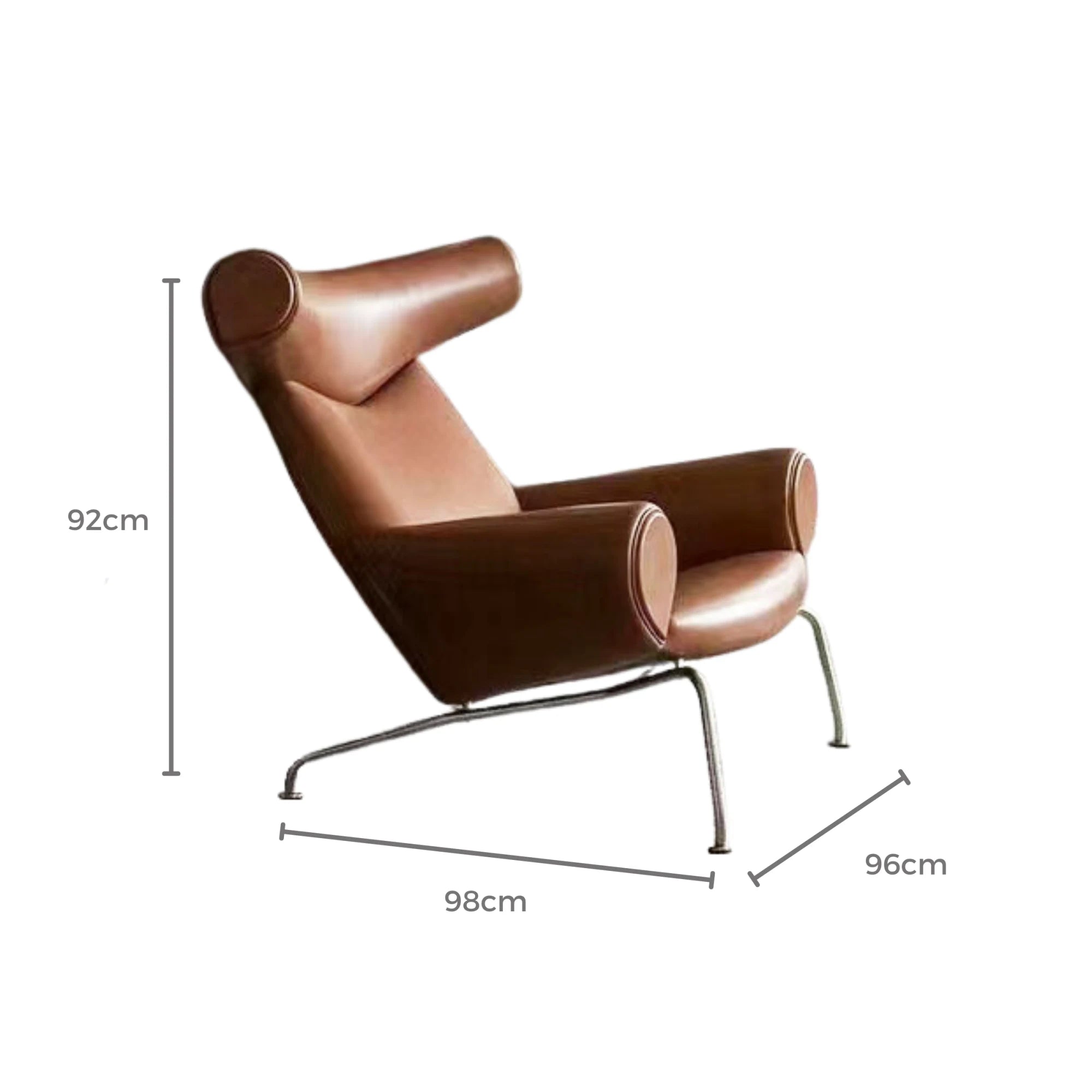 MODE Hans Wegner OX Armchair with Ottoman Replica
