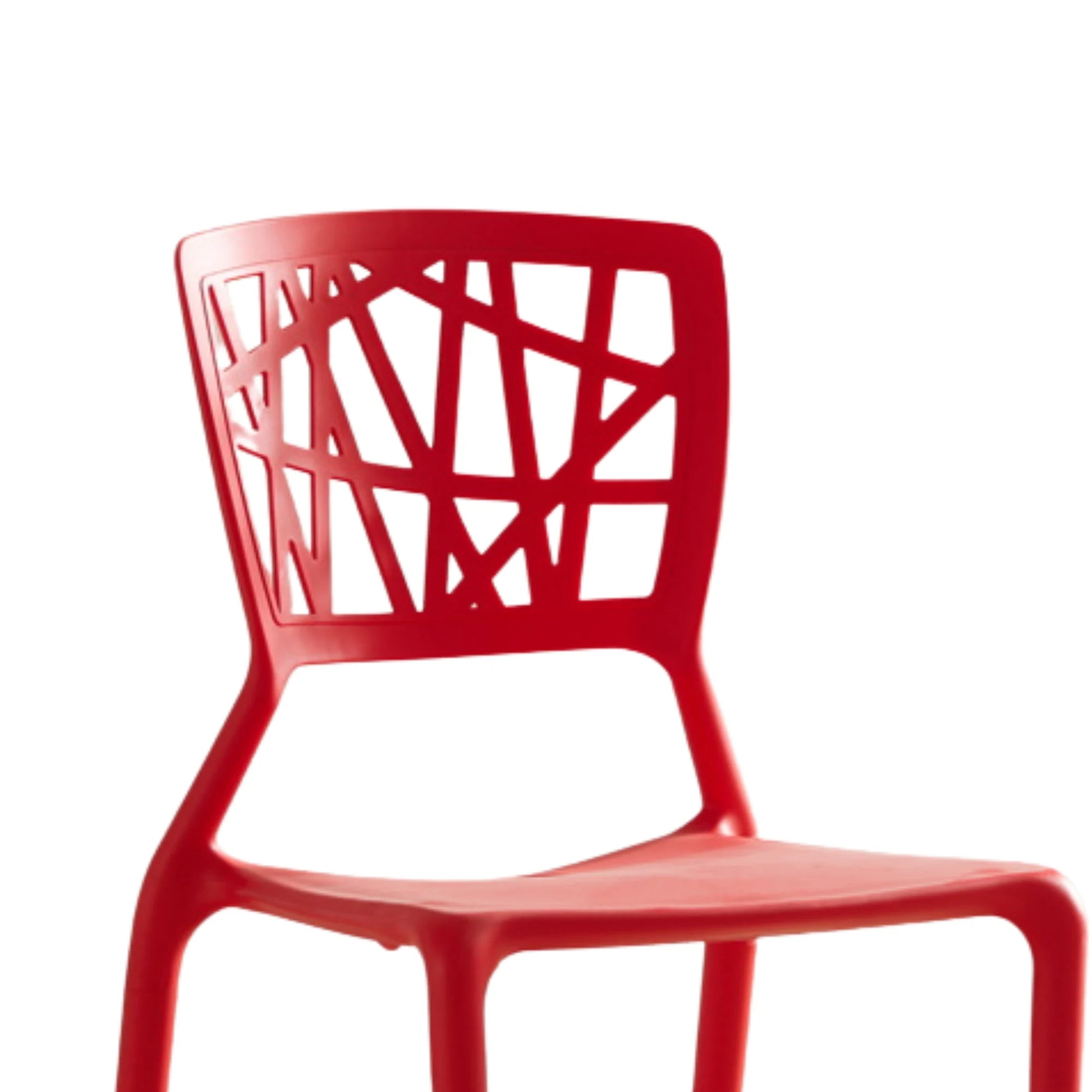 MODE Dondoli Pocci Viento Chair Replica, Red, Set of 2