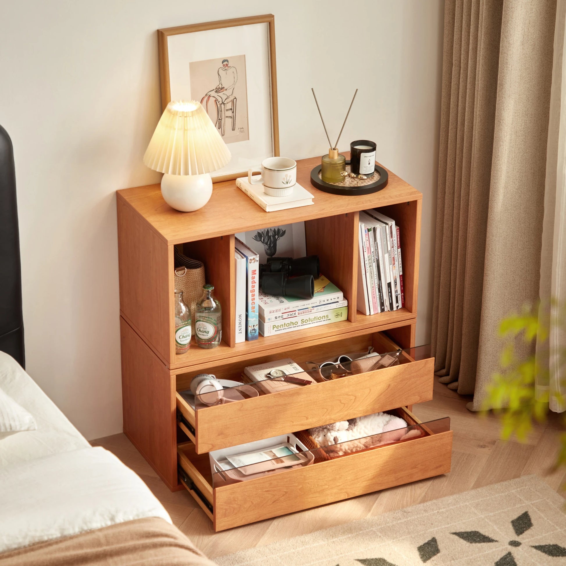 Linspire Verve Set of 2 Modular Storage Cabinet with Dual Drawers