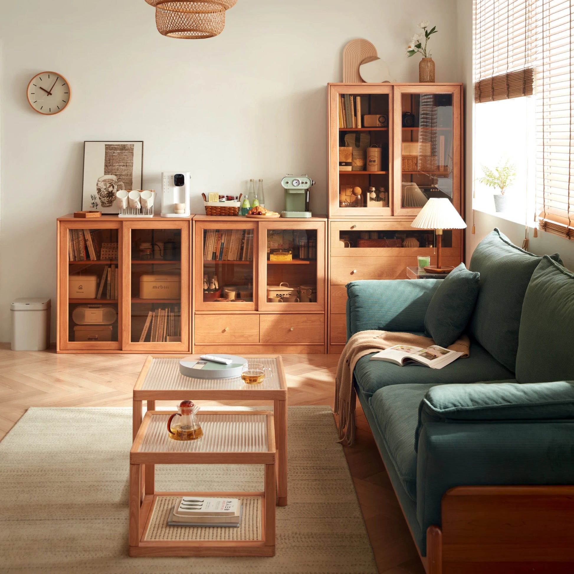 Linspire Verve Set of 4 Modular Glass Door Bookcase