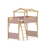Boori Treehouse Kids NZ King Single Loft Bed + Roof Frame and Ladder, Cherry