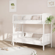 Boori Matilda Kids NZ Single Bunk Bed + Ladder, Barley White