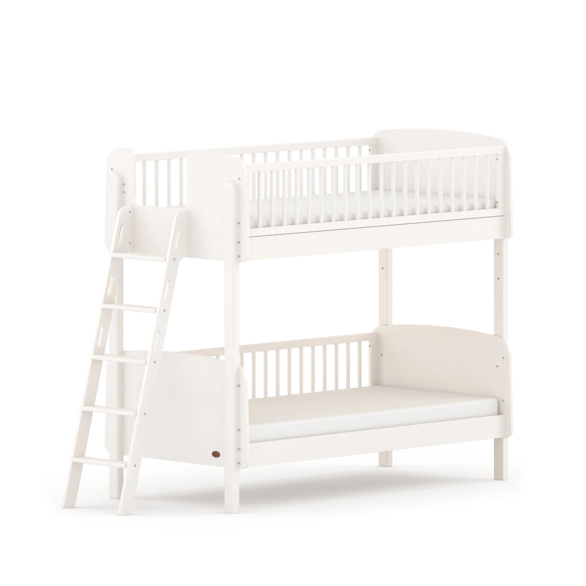 Boori Matilda Kids NZ Single Bunk Bed + Ladder, Barley White