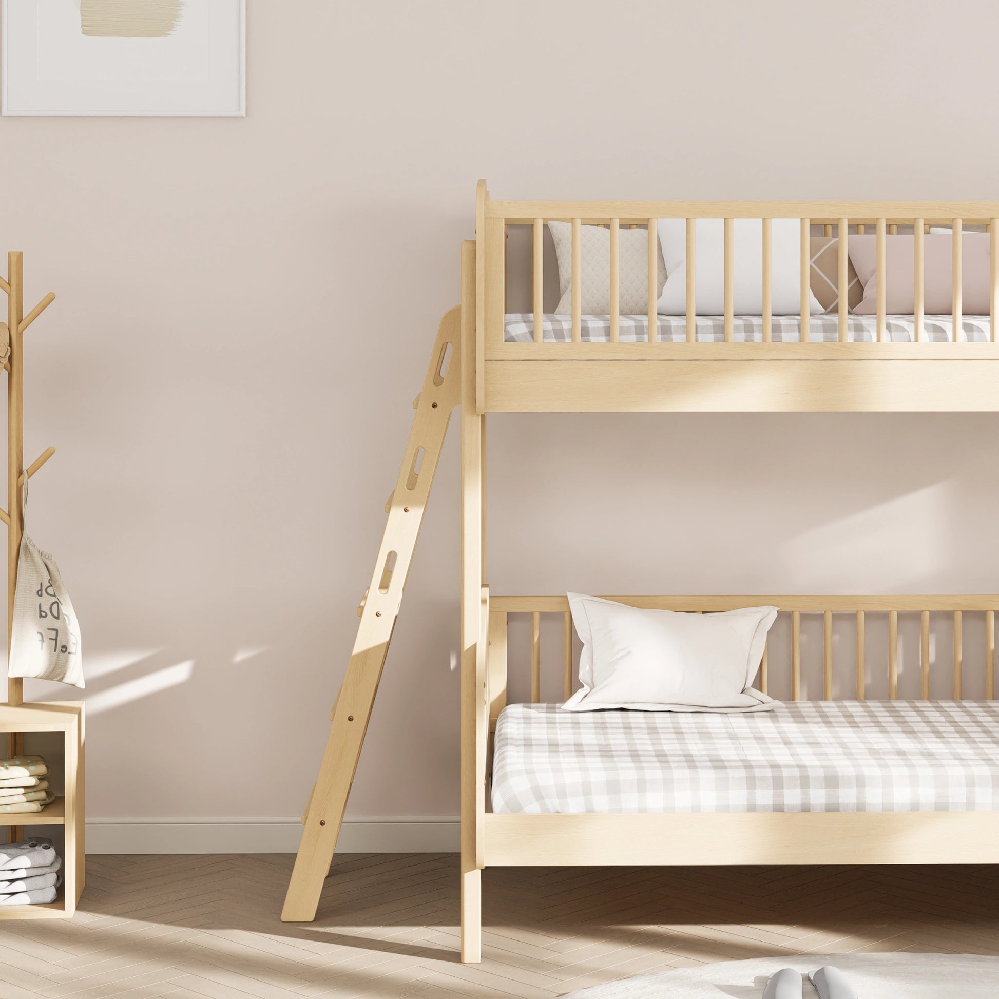 Boori Matilda Kids NZ Single Bunk Bed + Ladder, Beech