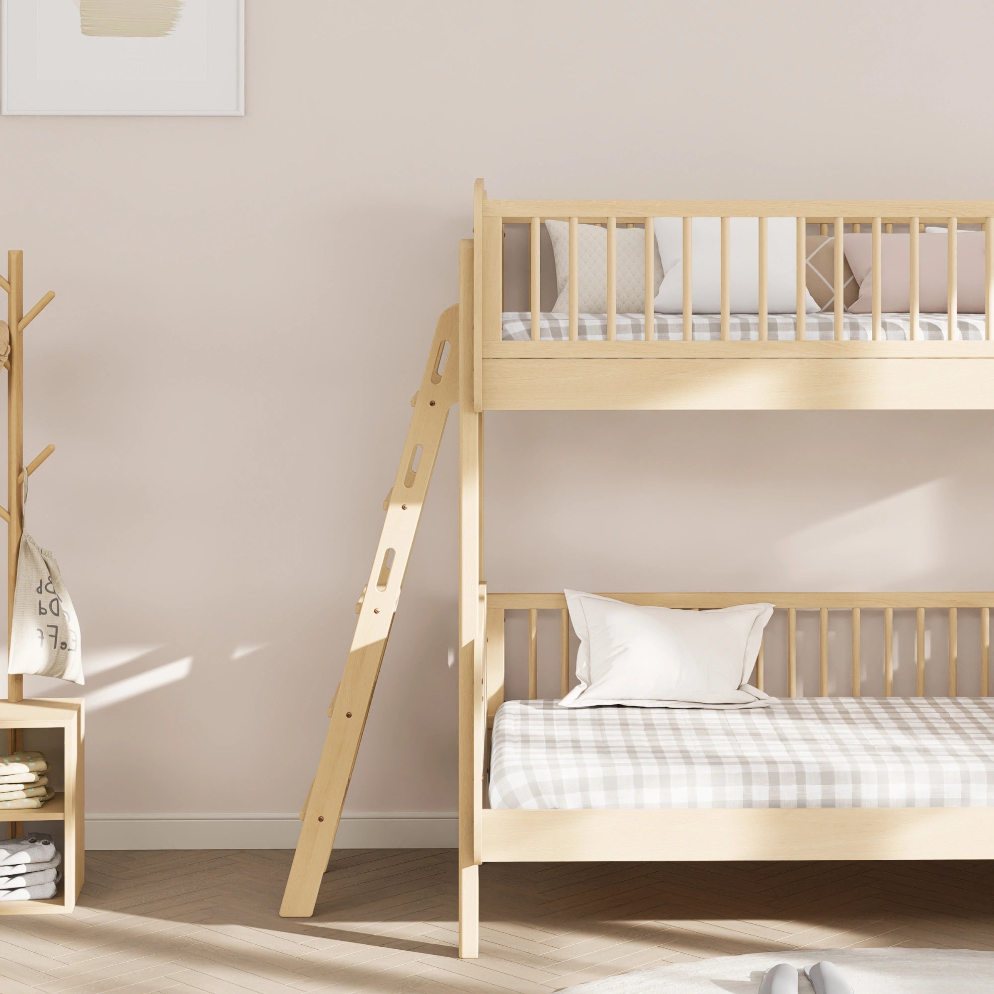 Boori Matilda Kids NZ Single Bunk Bed + Ladder, Beech