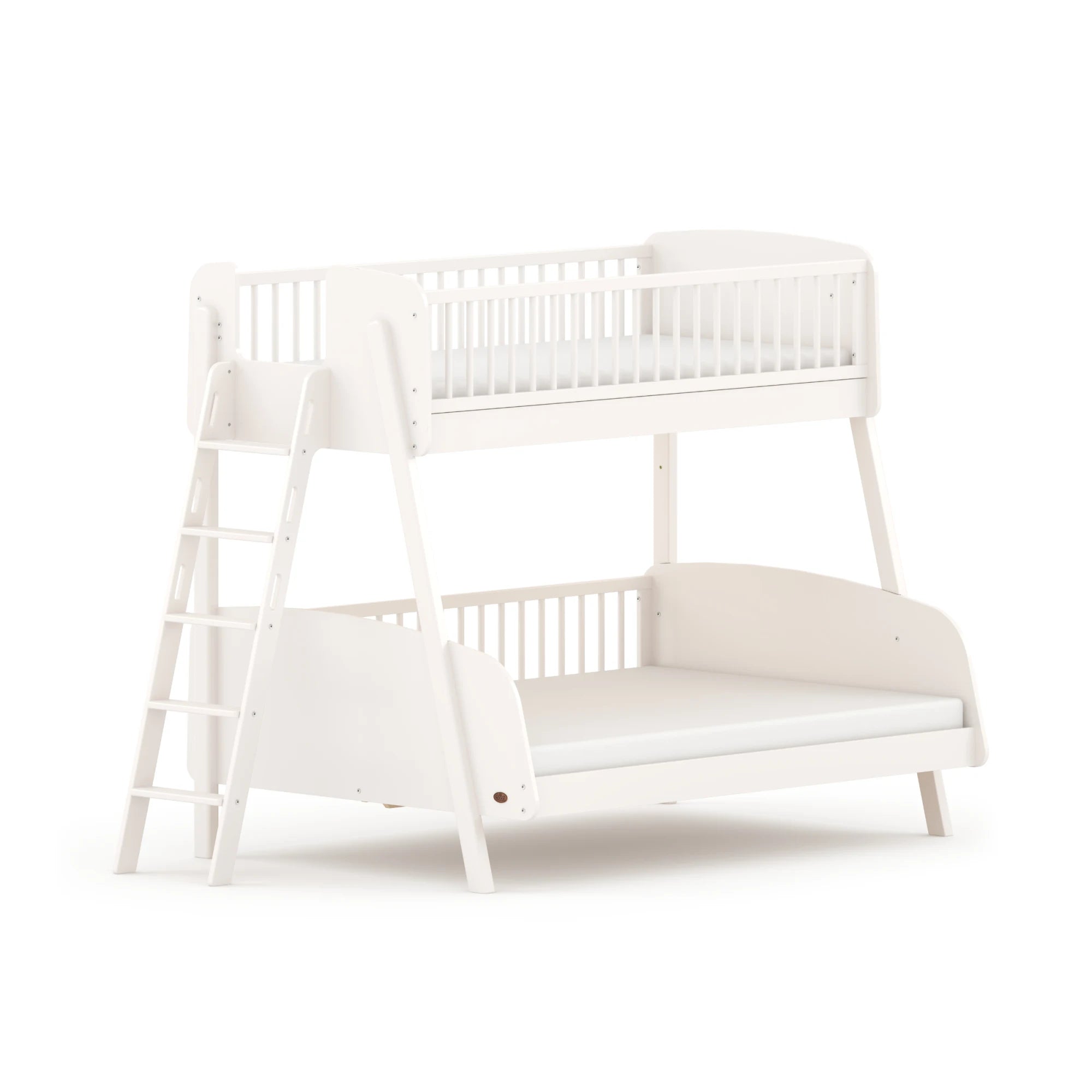 Boori Matilda Kids Maxi Bunk Bed + Ladder, Barley White, NZ Single