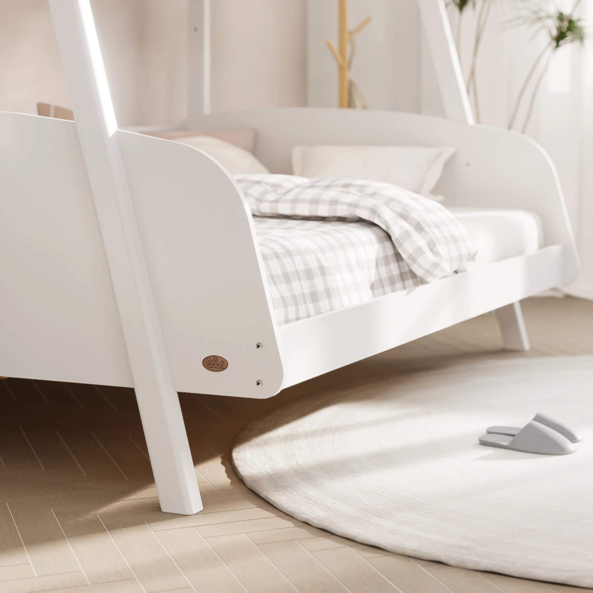 Boori Matilda Kids Maxi Bunk Bed + Ladder, Barley White, NZ Single