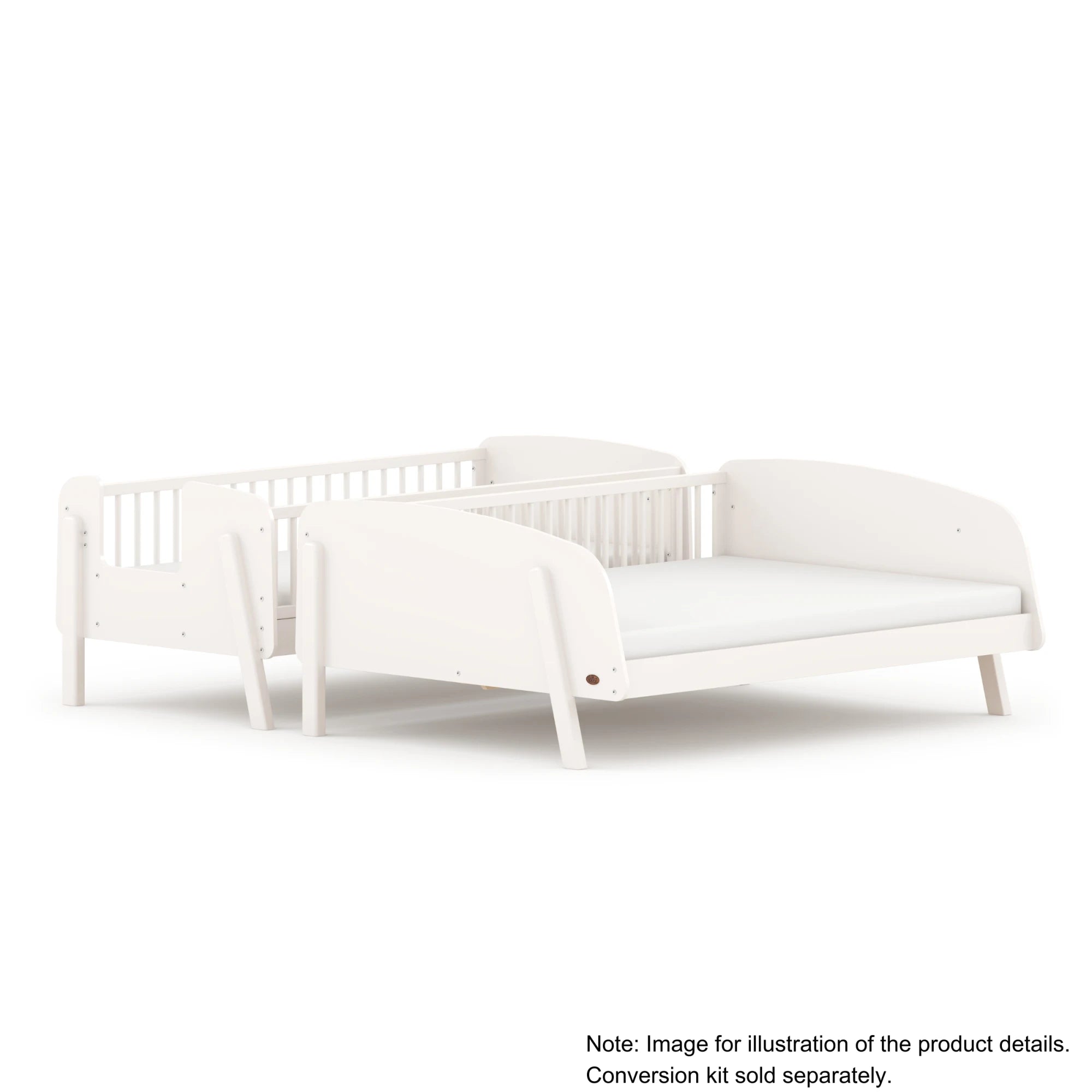 Boori Matilda Kids Maxi Bunk Bed + Ladder, Barley White, NZ Single