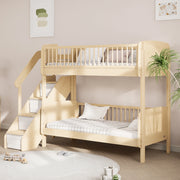 Boori Matilda Kids NZ Single Bunk Bed + Storage Staircase, Beech