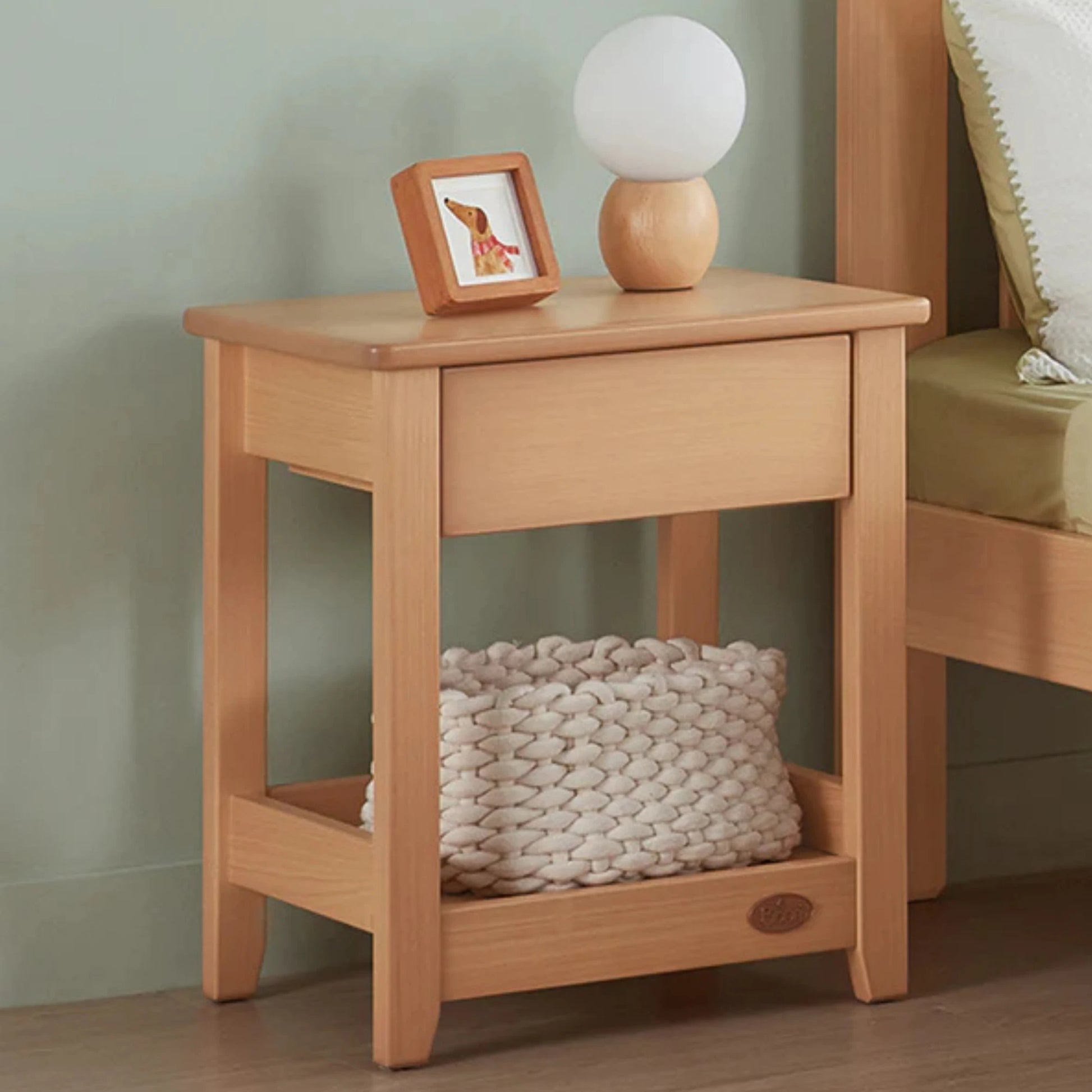 Boori Linear Kids Bedside Table, Almond