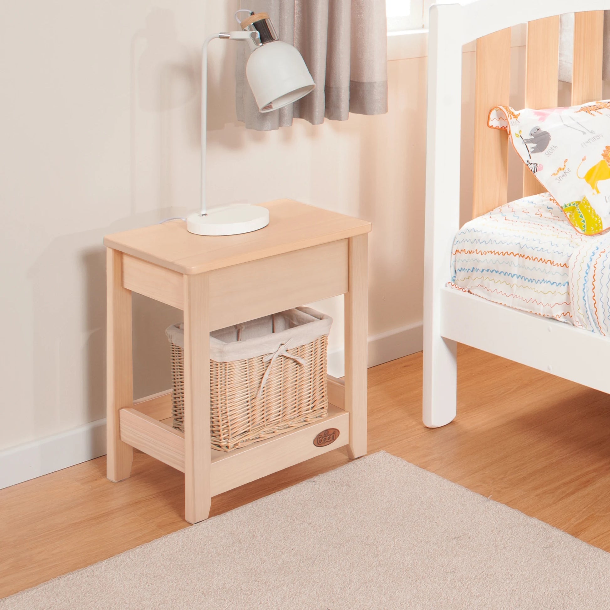 Boori Linear Kids Bedside Table, Almond