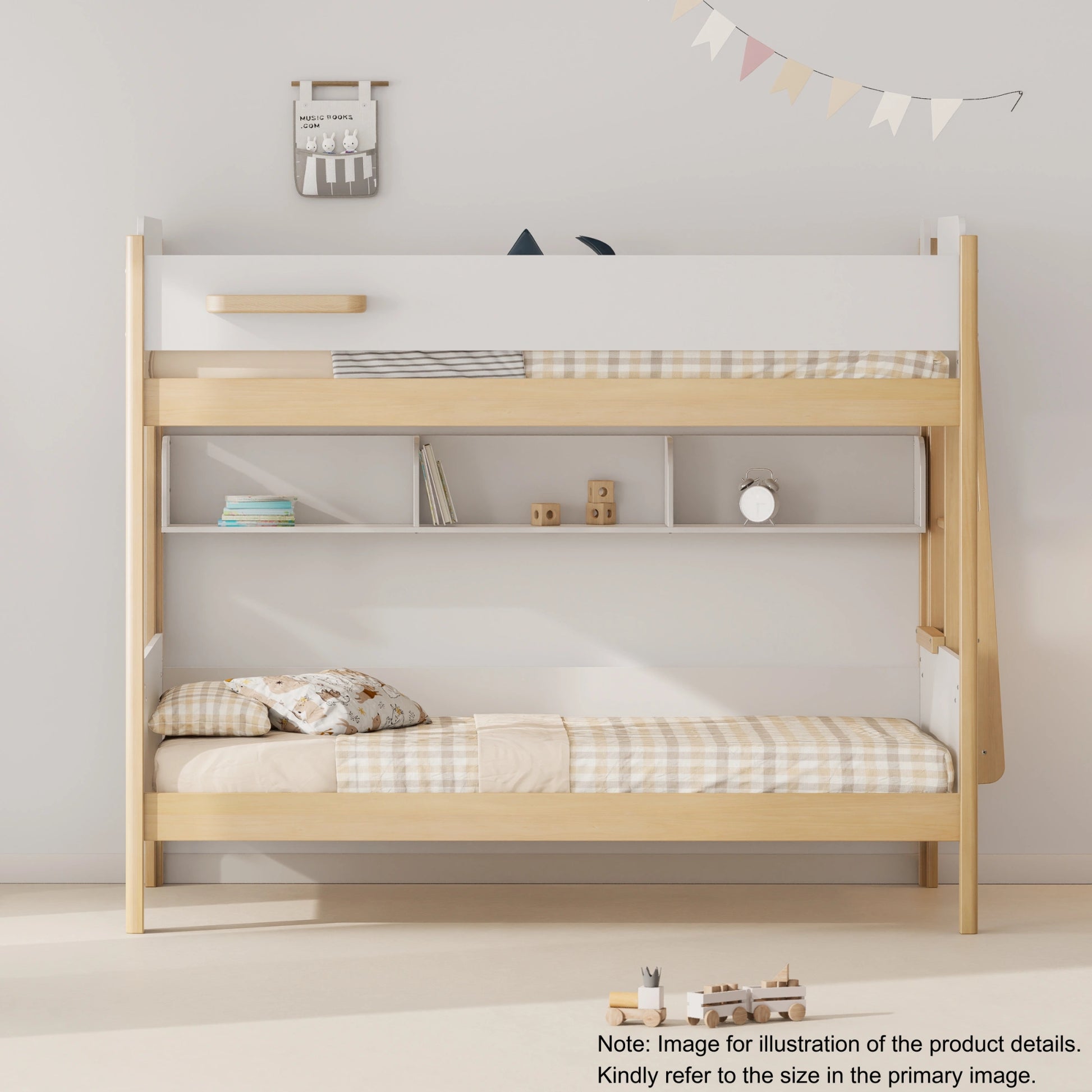 Boori Natty Kids NZ King Single Bunk Bed + Ladder, Barley