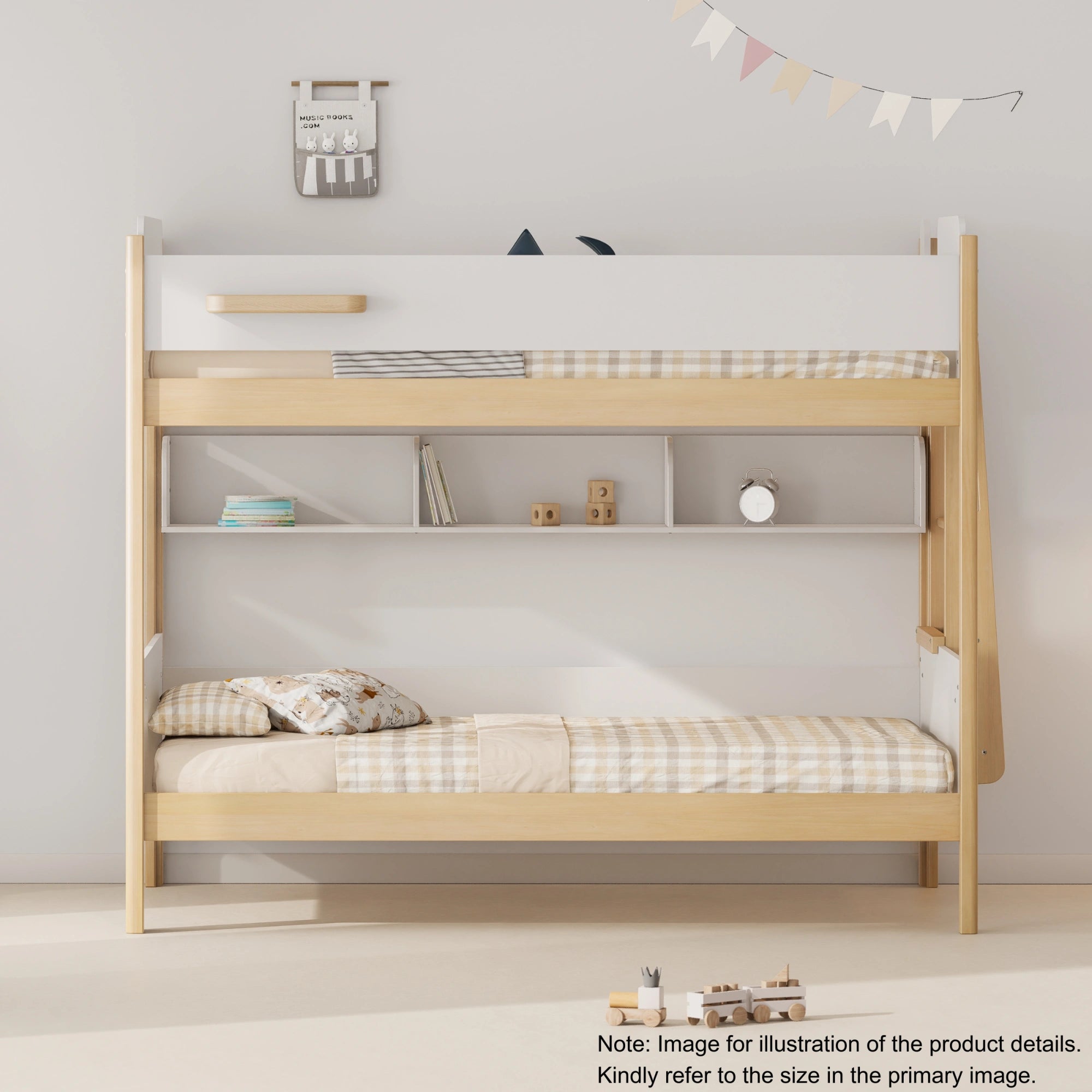 Boori Natty Kids NZ King Single Bunk Bed + Ladder, Barley
