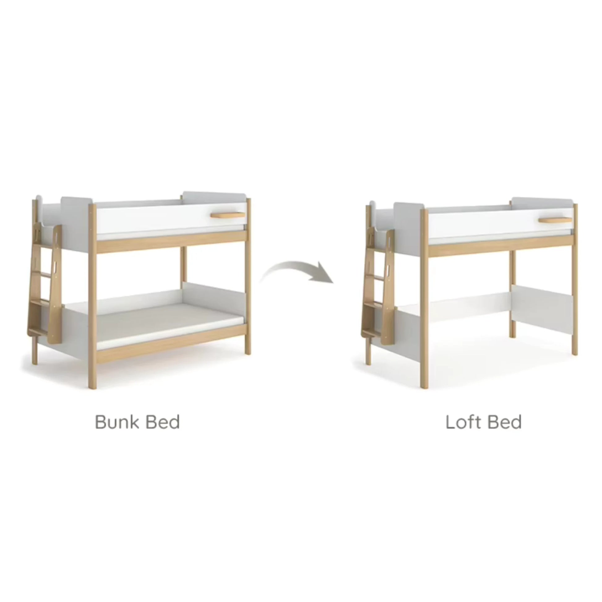 Boori Natty Kids NZ King Single Bunk Bed + Ladder, Barley