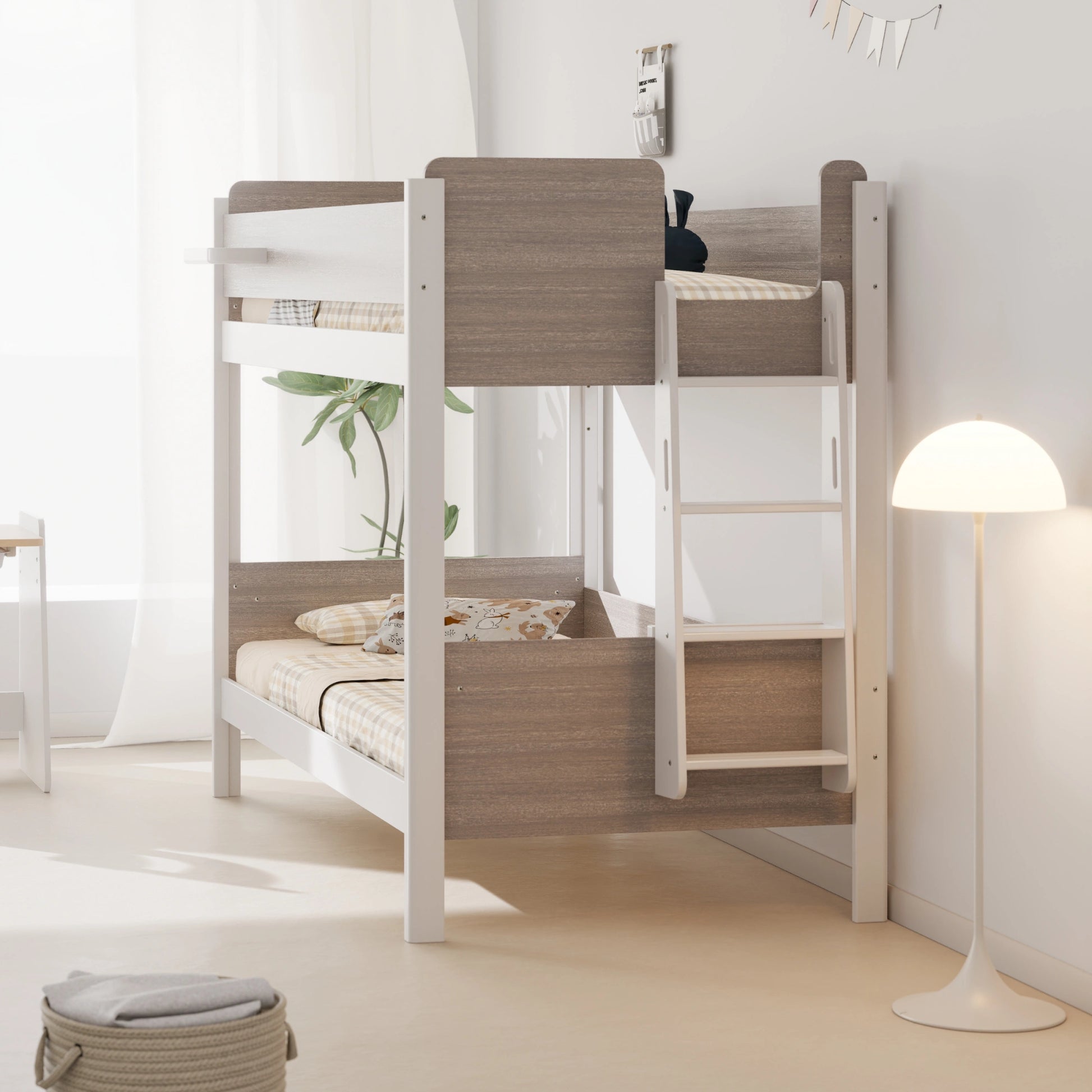 Boori Natty Kids NZ King Single Bunk Bed + Ladder, Oak