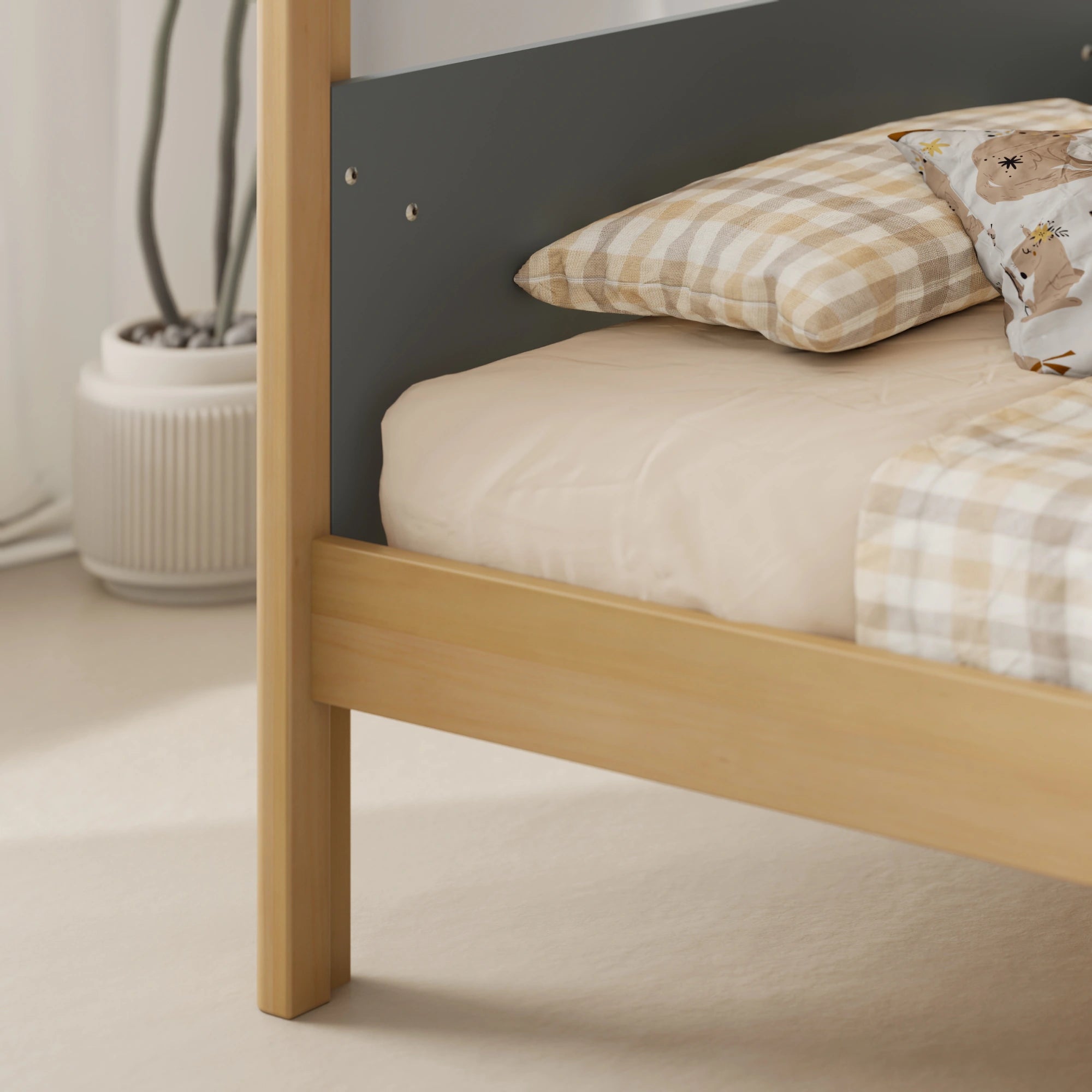 Boori Natty Kids NZ King Single Bunk Bed + Ladder, Blueberry