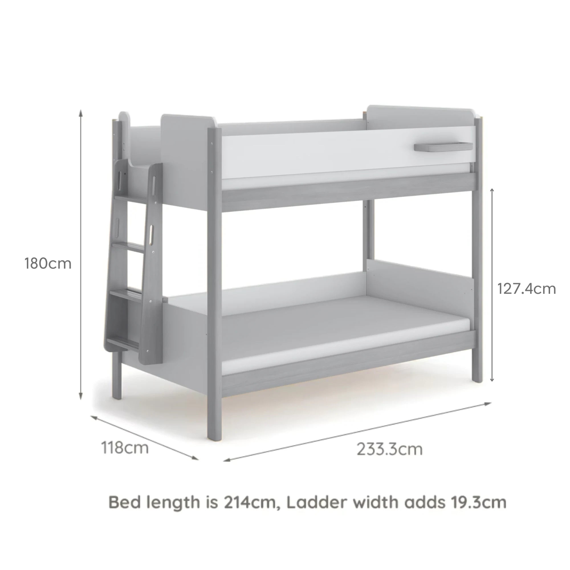 Boori Natty Kids NZ King Single Bunk Bed + Ladder, Blueberry