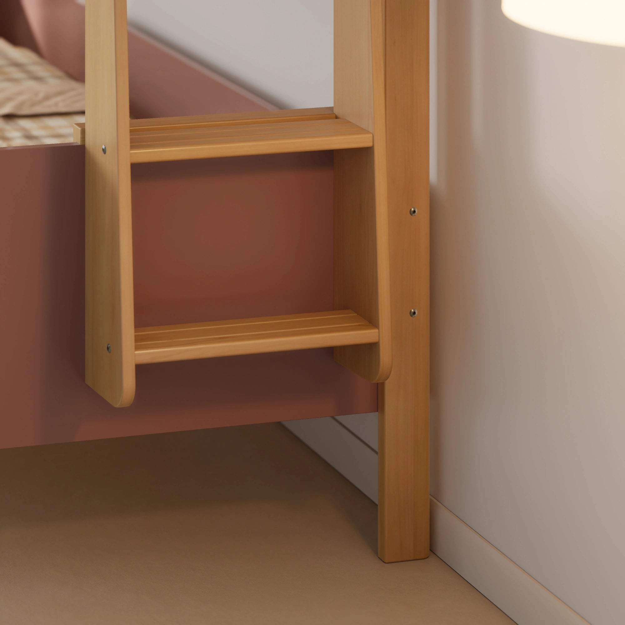 Boori Natty Kids NZ King Single Bunk Bed + Ladder, Cherry