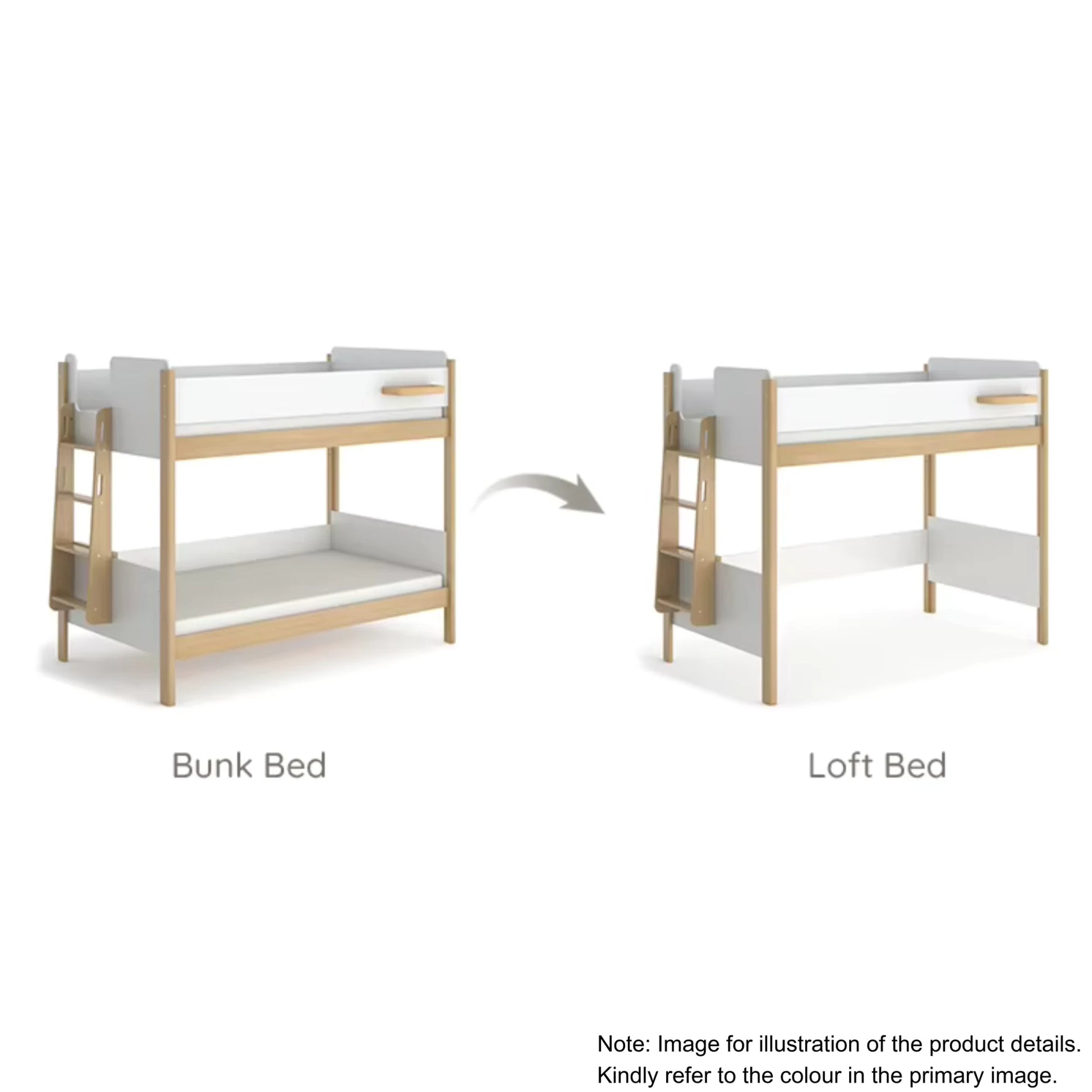 Boori Natty Kids NZ King Single Bunk Bed + Ladder, Cherry