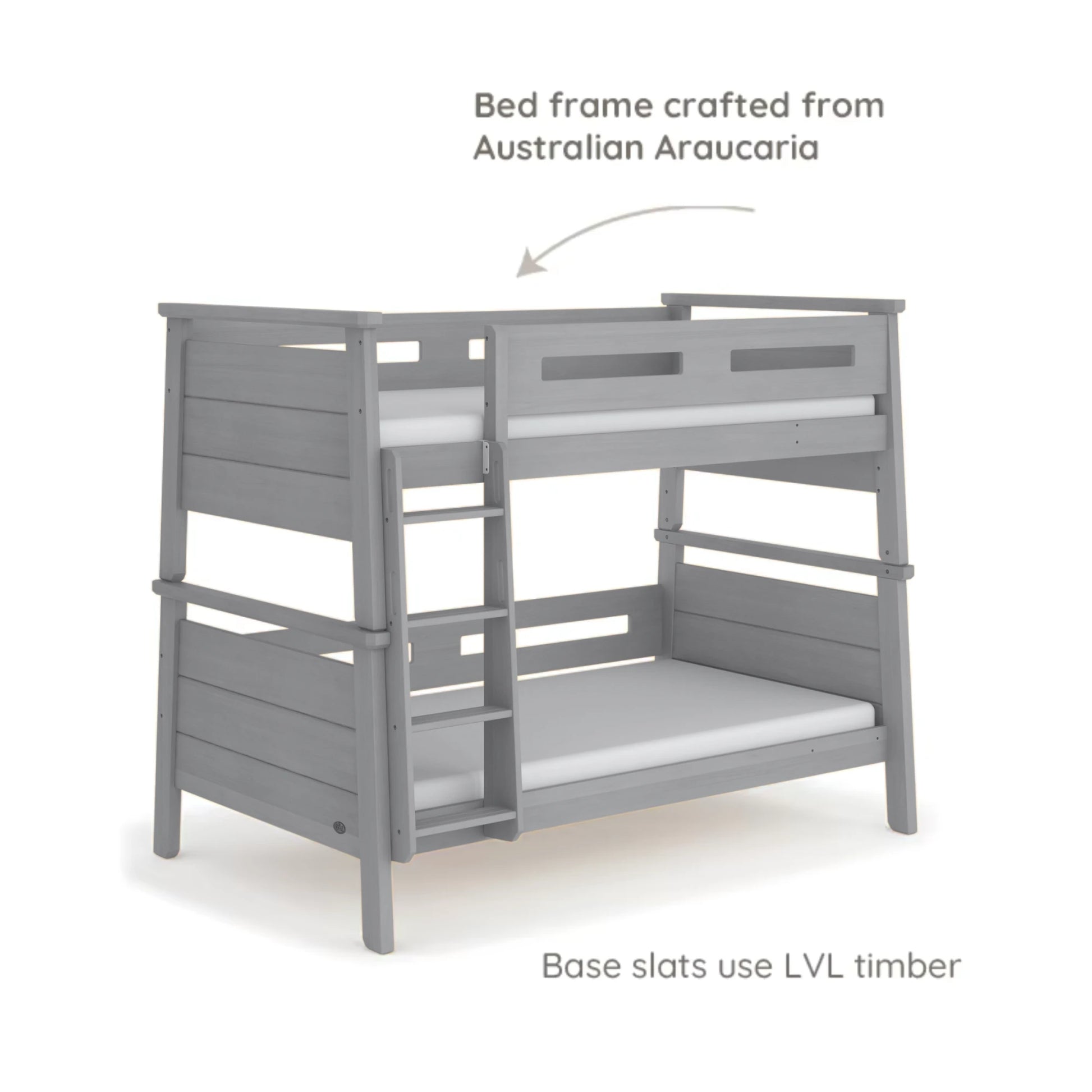 Boori Horizon Kids NZ King Single Bunk Bed, Brushed Natural