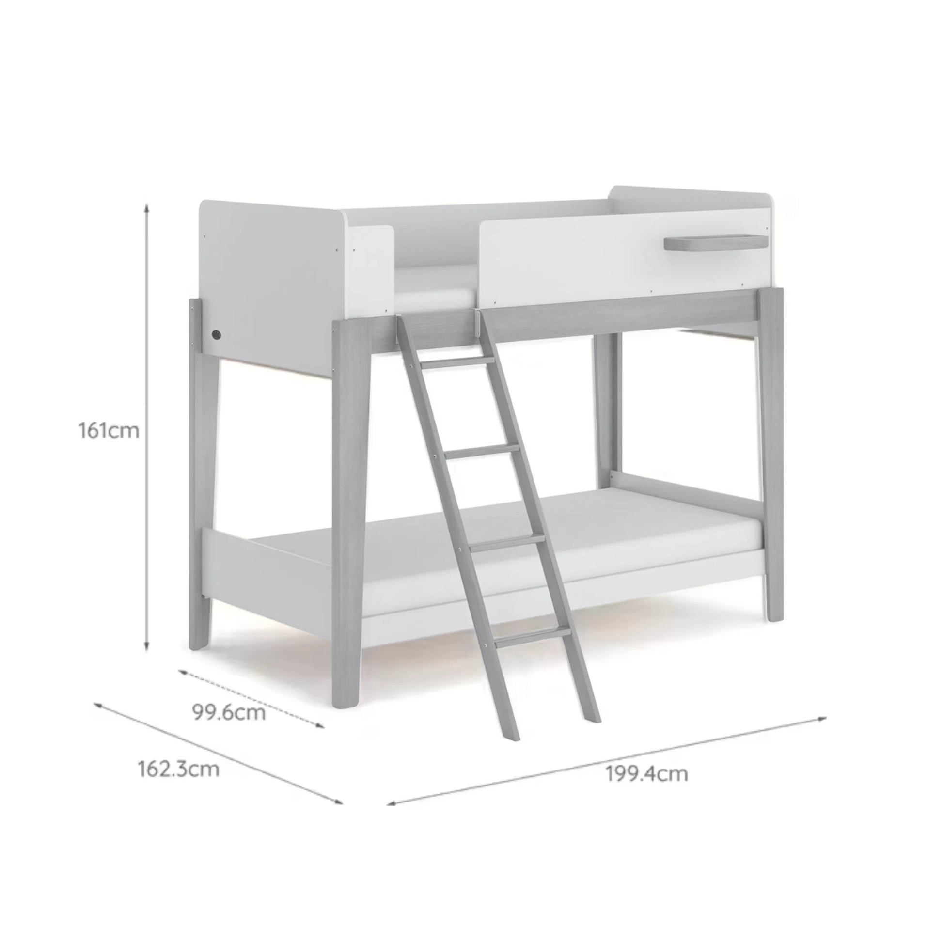 Boori Natty Kids NZ Single Bunk Bed + Ladder, Barley