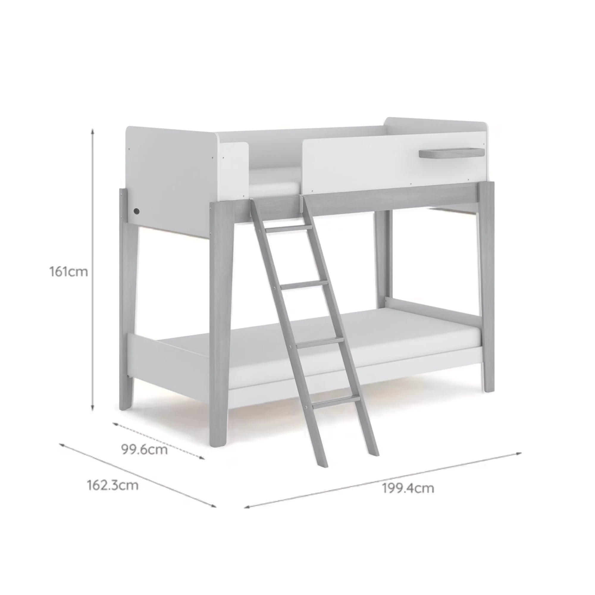 Boori Natty Kids NZ Single Bunk Bed + Ladder, Barley