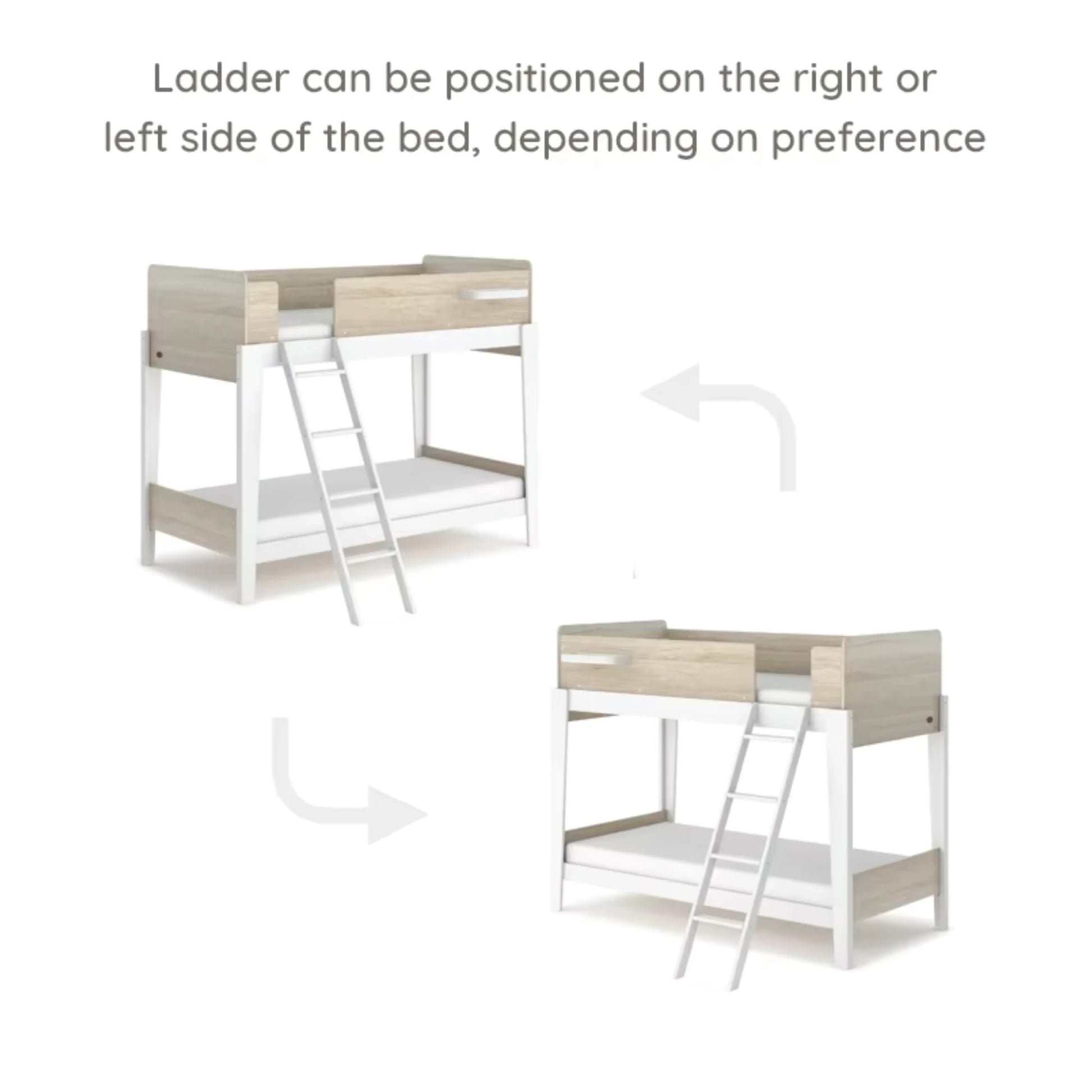 Boori Natty Kids NZ Single Bunk Bed + Ladder, Oak