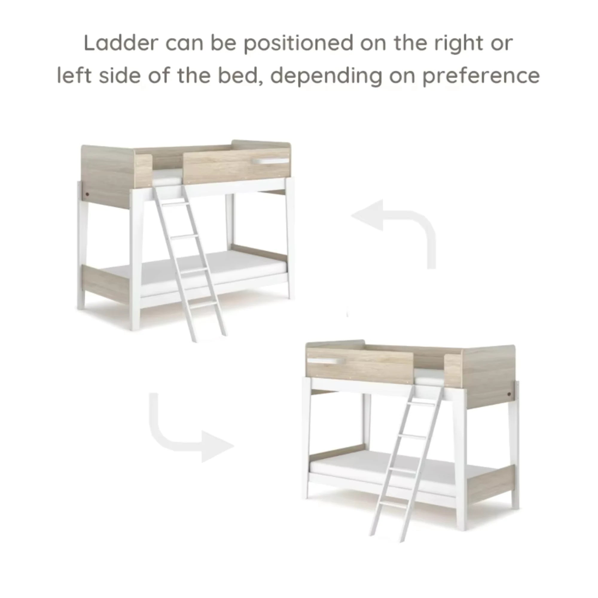 Boori Natty Kids NZ Single Bunk Bed + Ladder, Oak