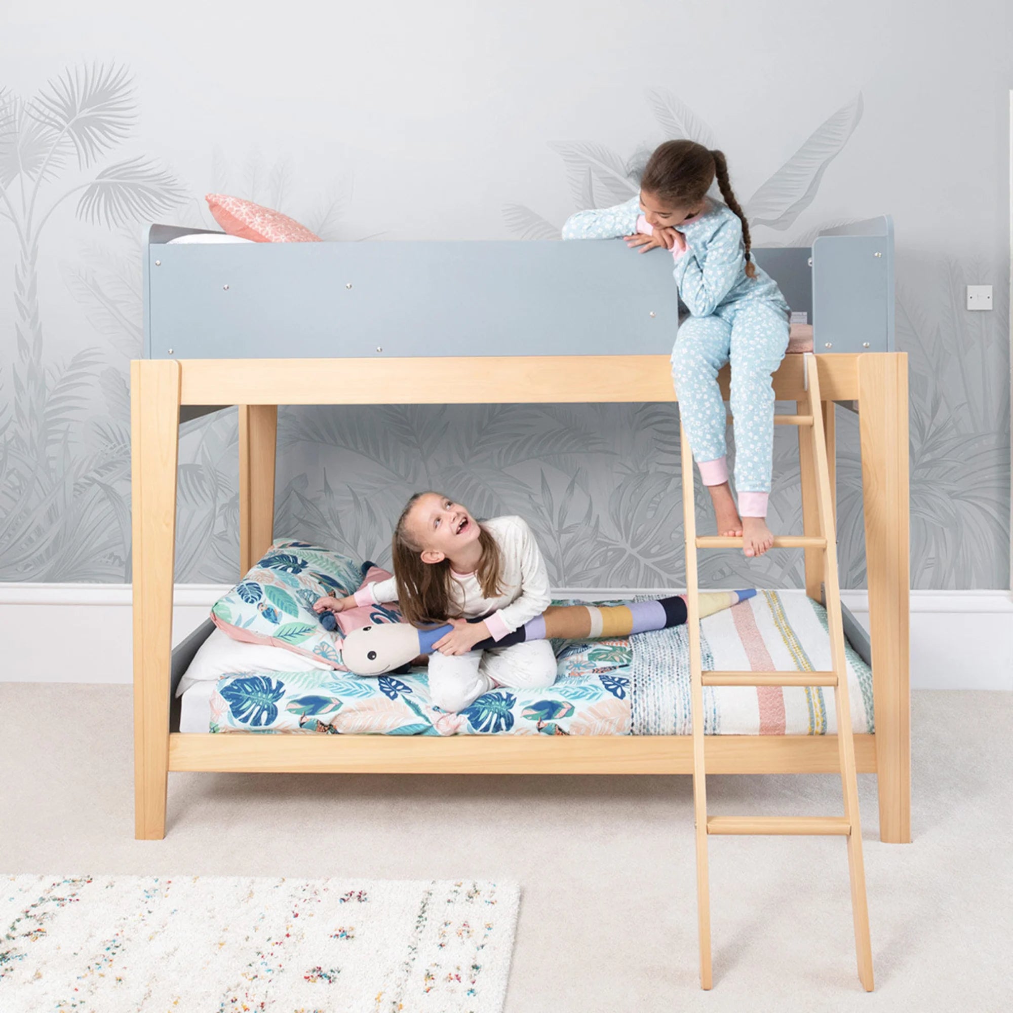 Boori Natty Kids NZ Single Bunk Bed + Ladder, Blueberry