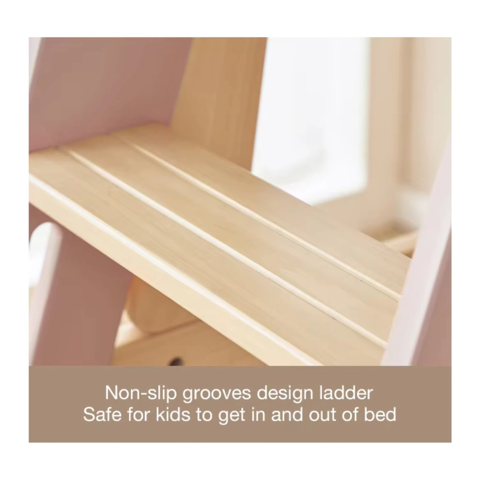 Boori Natty Kids Maxi Bunk Bed + Ladder, Cherry, NZ Single