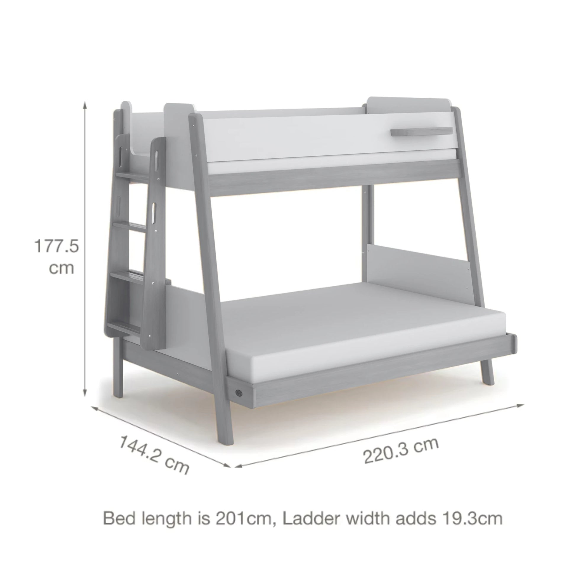 Boori Natty Kids Maxi Bunk Bed + Ladder, Cherry, NZ Single