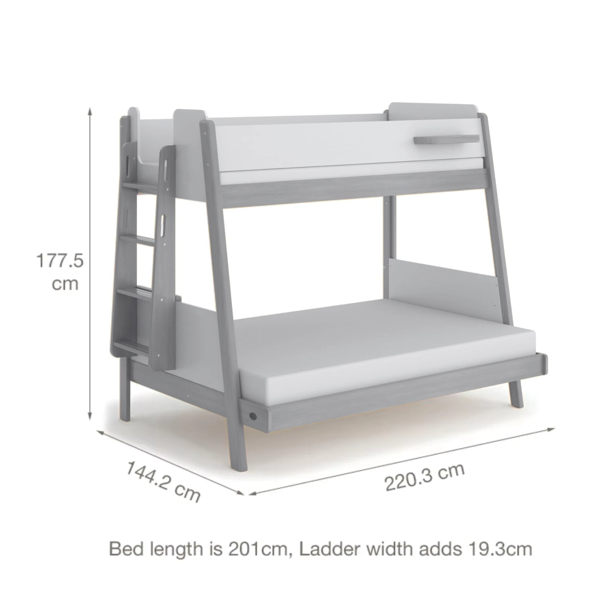 Boori Natty Kids Maxi Bunk Bed + Ladder, Cherry, NZ Single