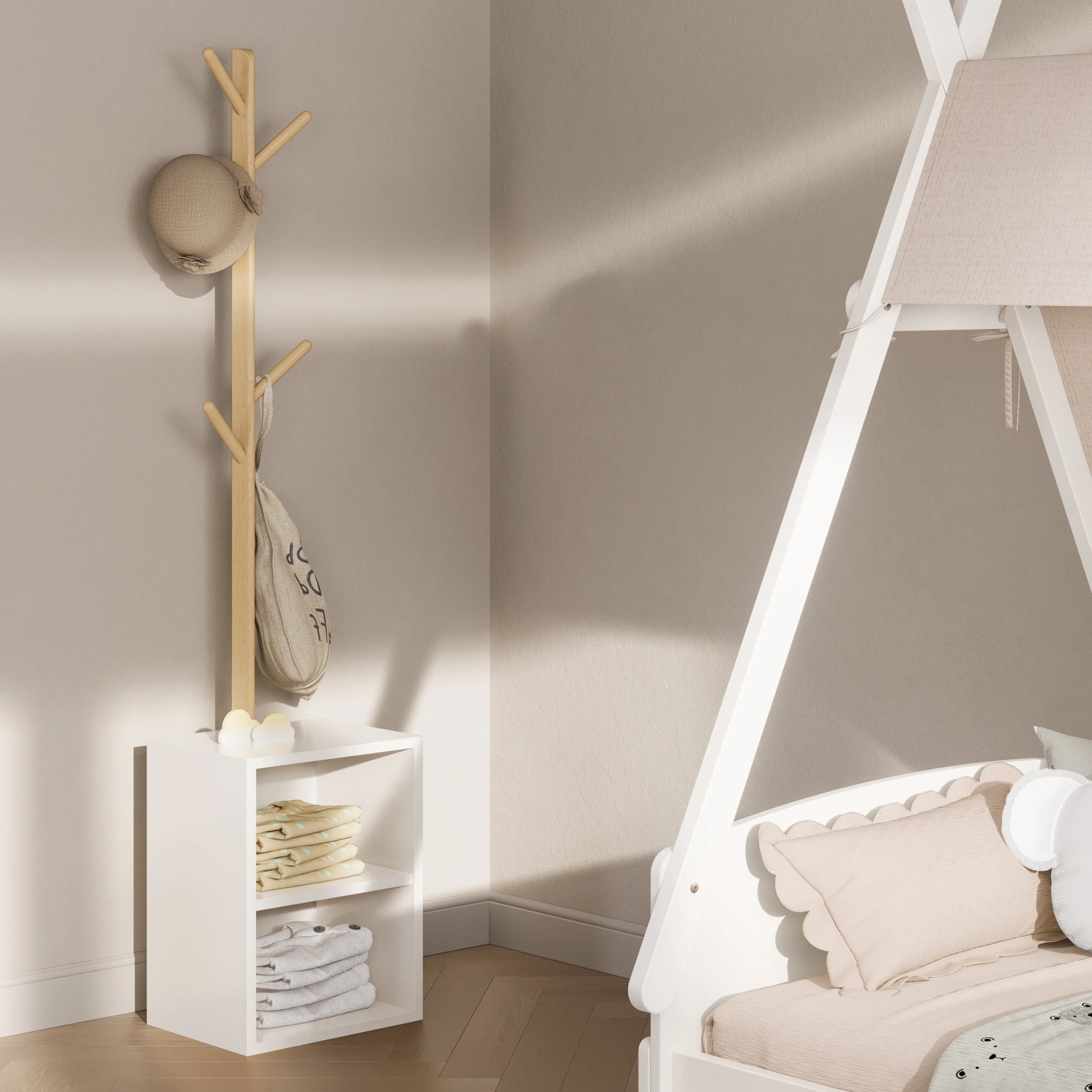 Boori Modular Kids Clothing Rack, Soft White