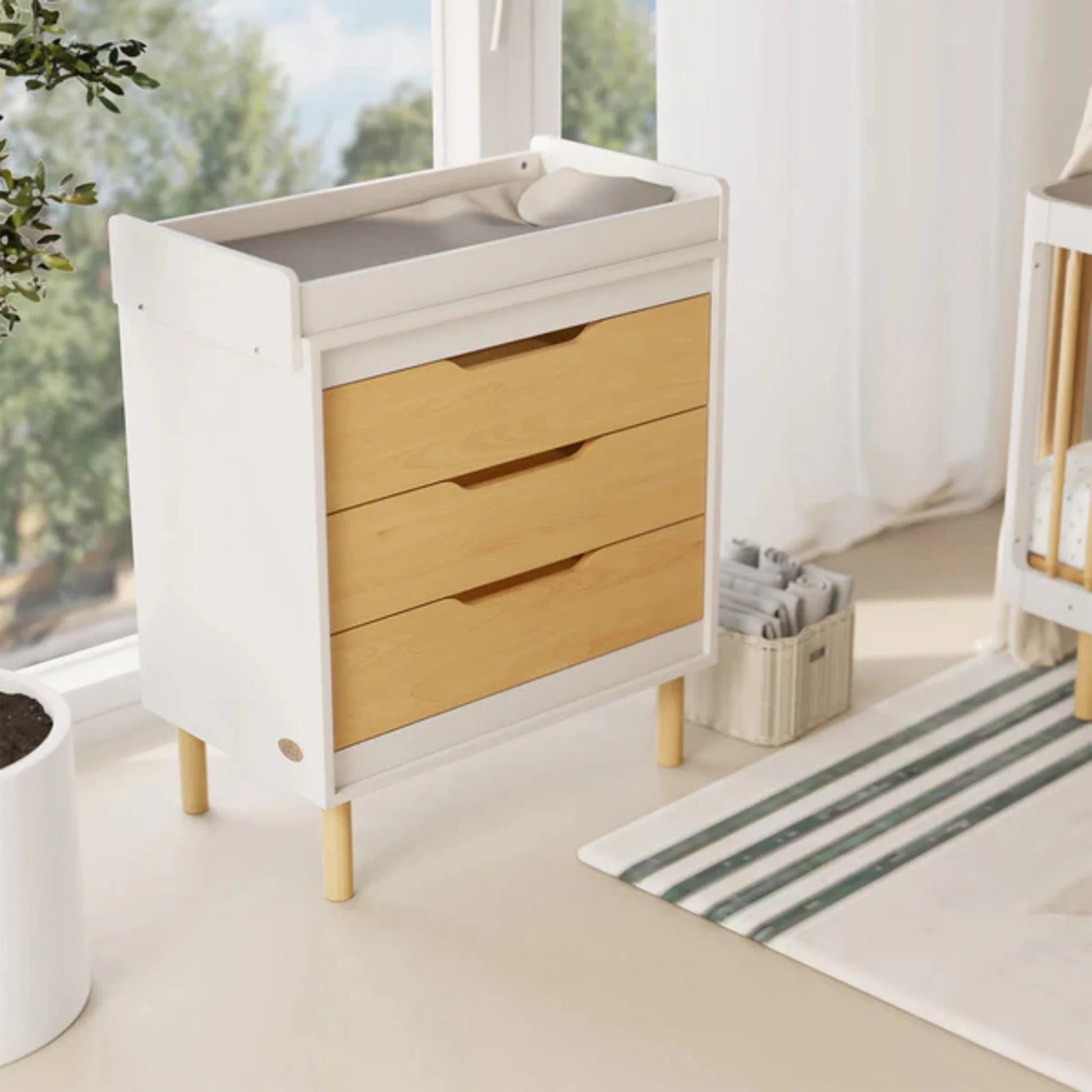 Boori Perla Kids 3 Drawer Chest + Change Tray