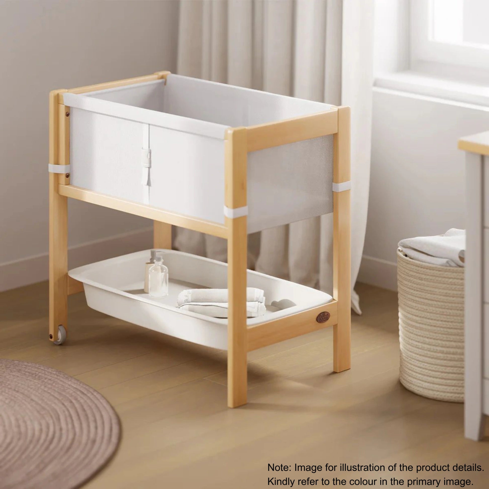 Boori Tidy Kids Bassinet/Change Table - 2 in 1, Barley White