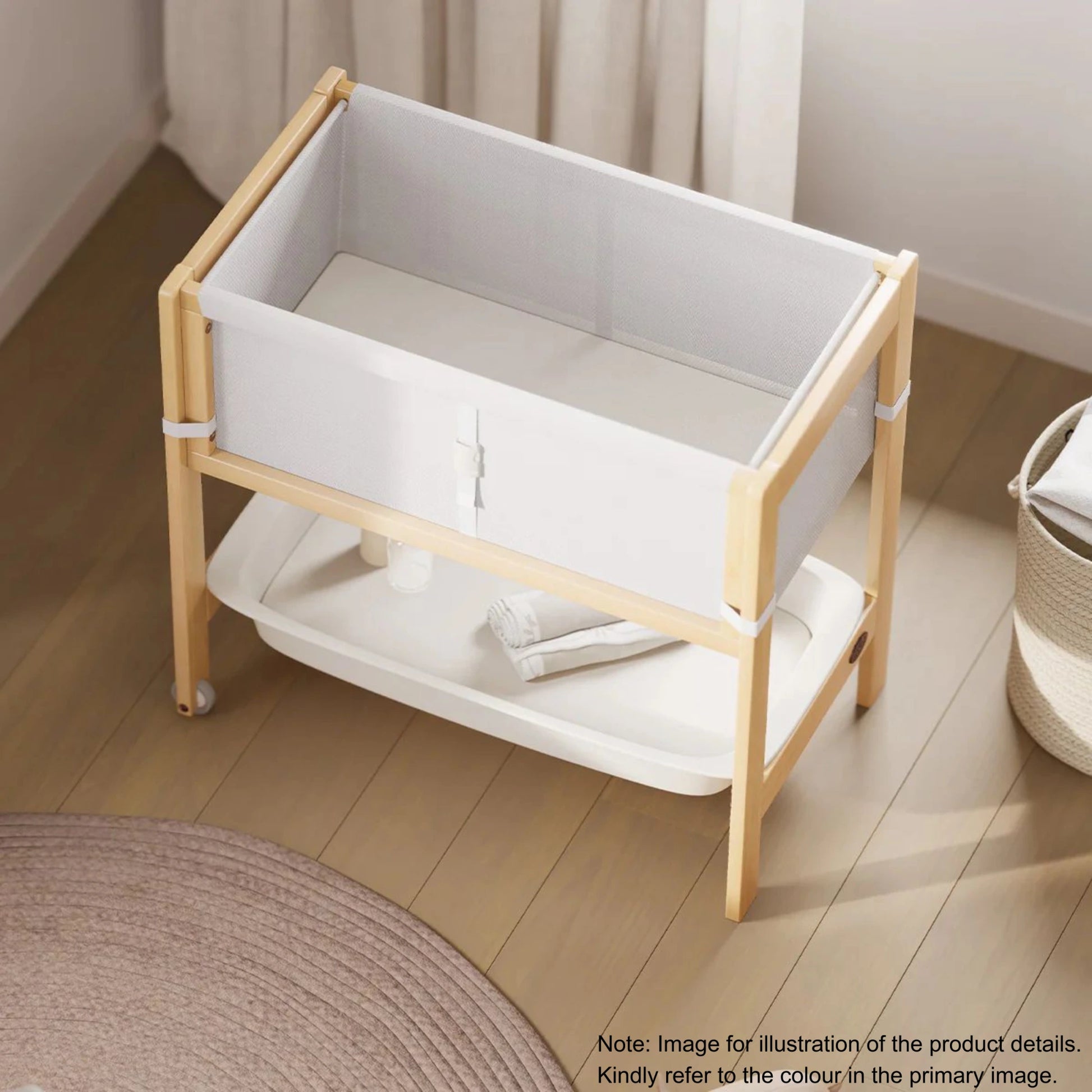 Boori Tidy Kids Bassinet/Change Table - 2 in 1, Barley White