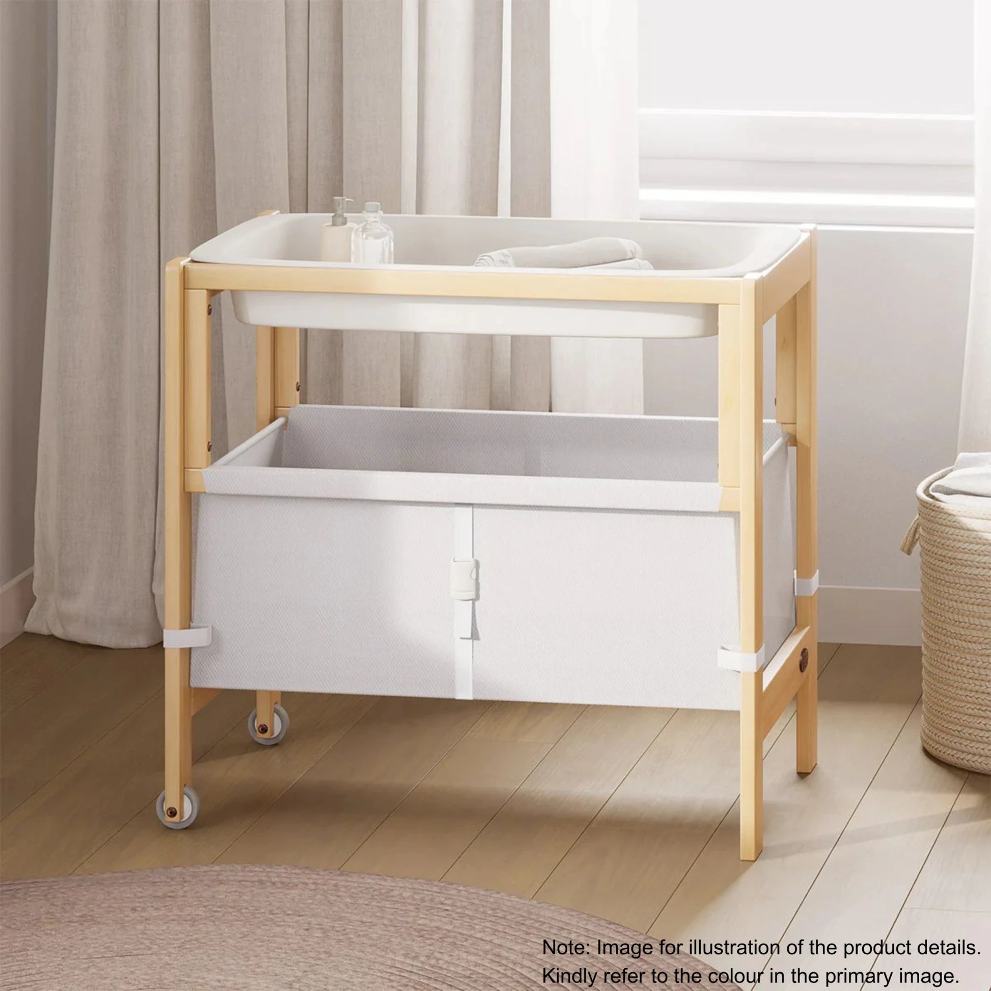 Boori Tidy Kids Bassinet/Change Table - 2 in 1, Pebble